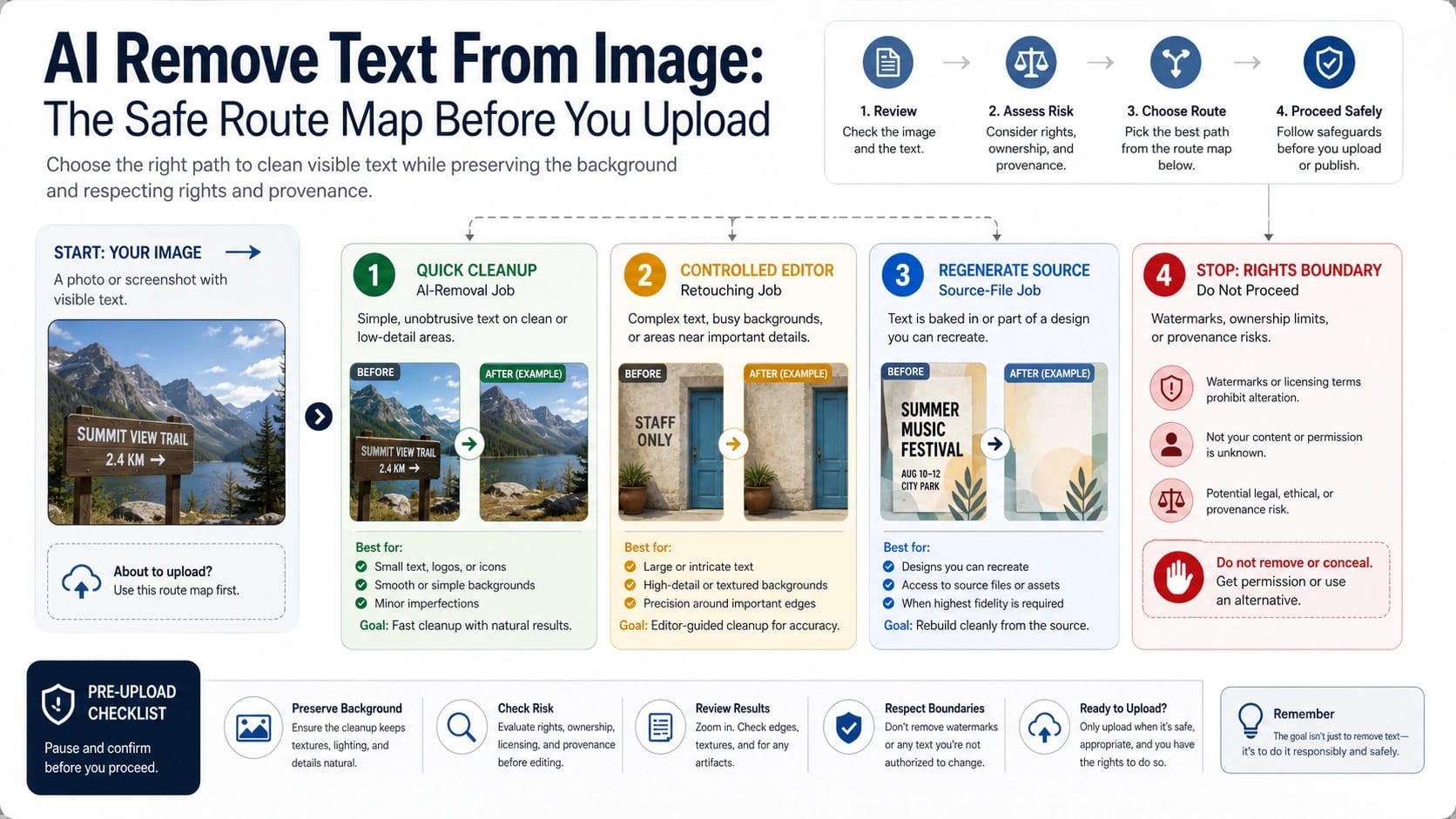AI Remove Text From Image: The Safe Route Map Before You Upload