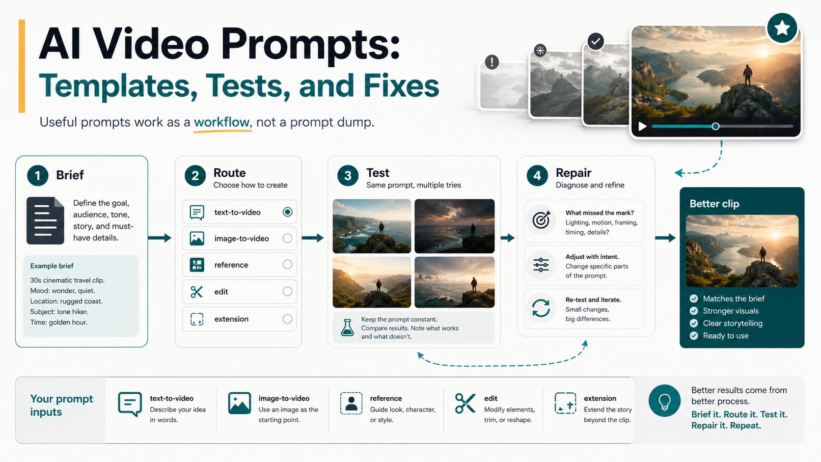 AI Video Prompts: Templates, Tests, and Fixes for Better Clips