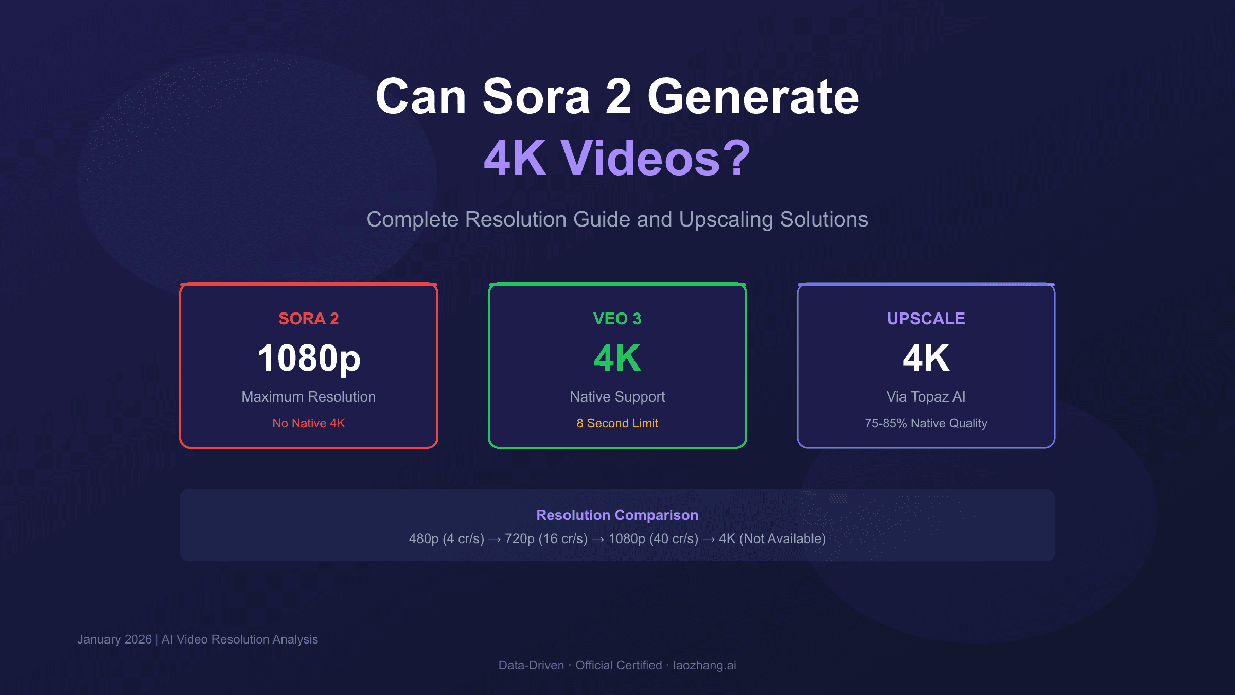 Can Sora 2 Generate 4K Videos? Complete Resolution Guide 2026