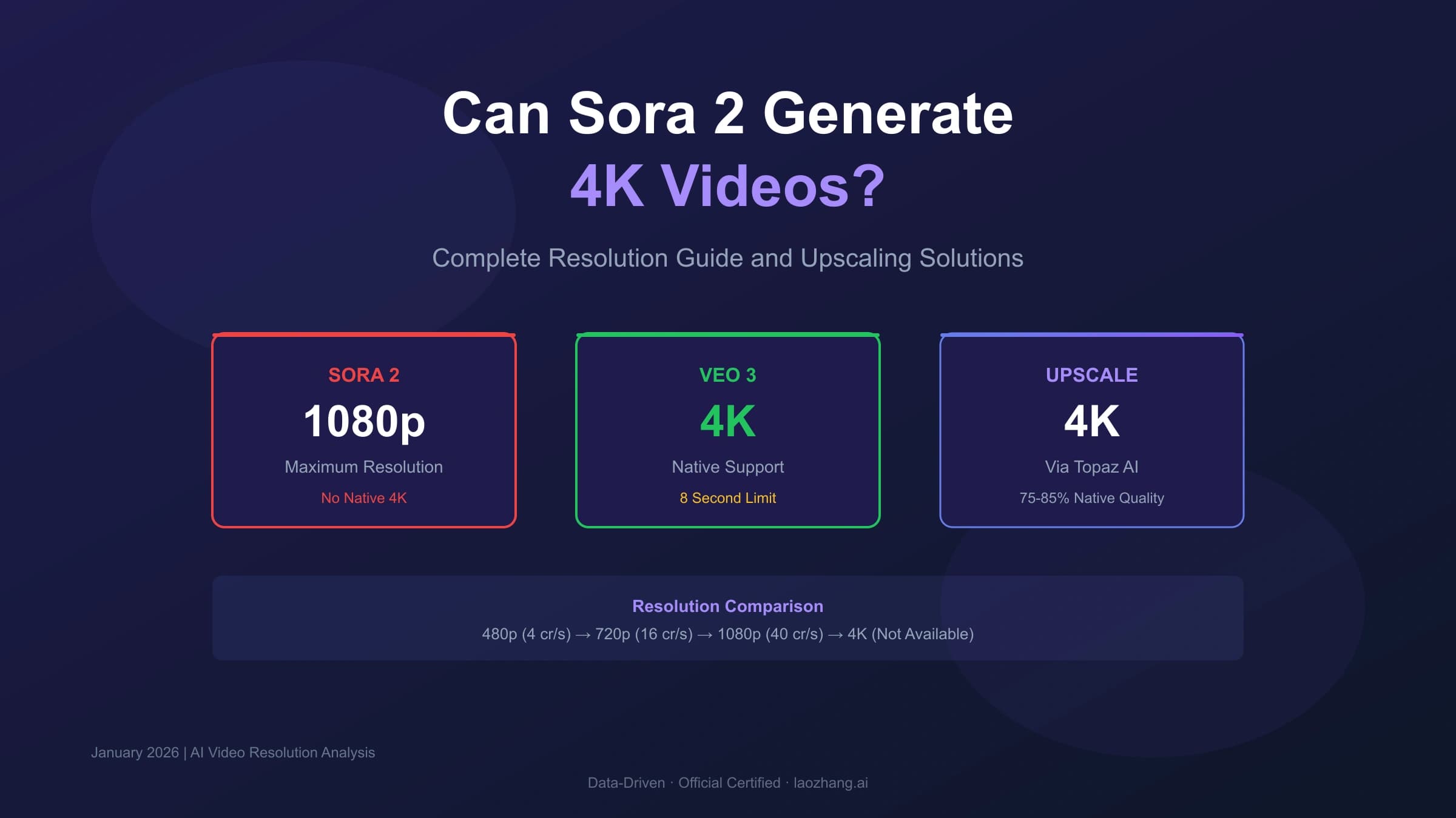Can Sora 2 Generate 4K Videos? Complete Resolution Guide 2026