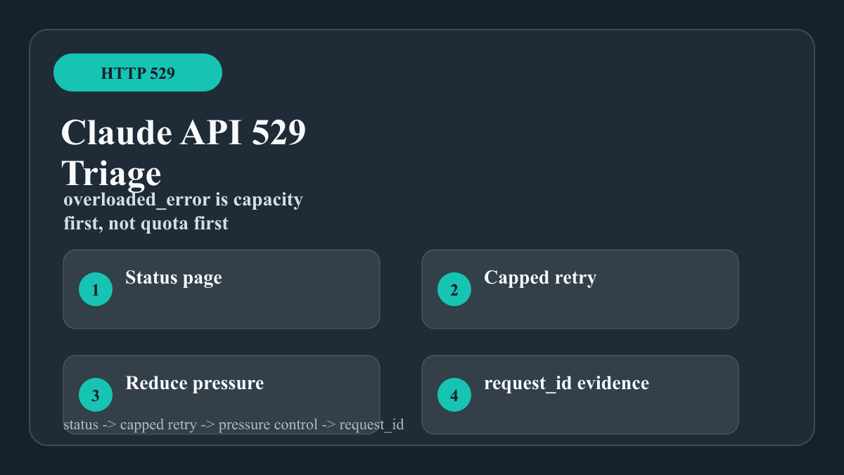 Claude API 529 Overloaded: Fix overloaded_error Without Treating It Like 429