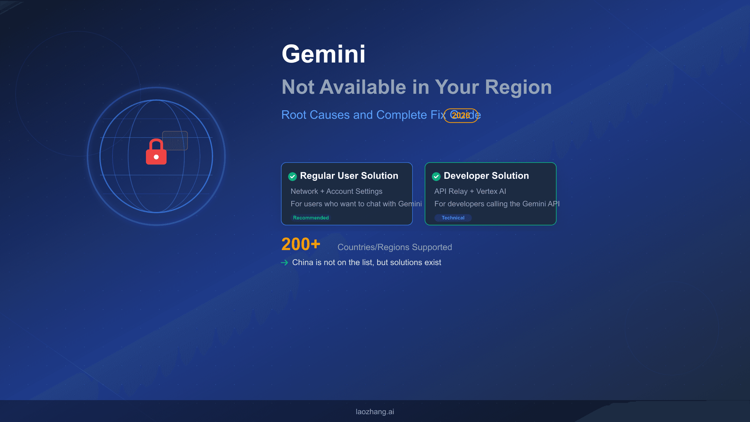 Gemini Not Available in Your Region? Root Causes and Complete Fix Guide (2026)