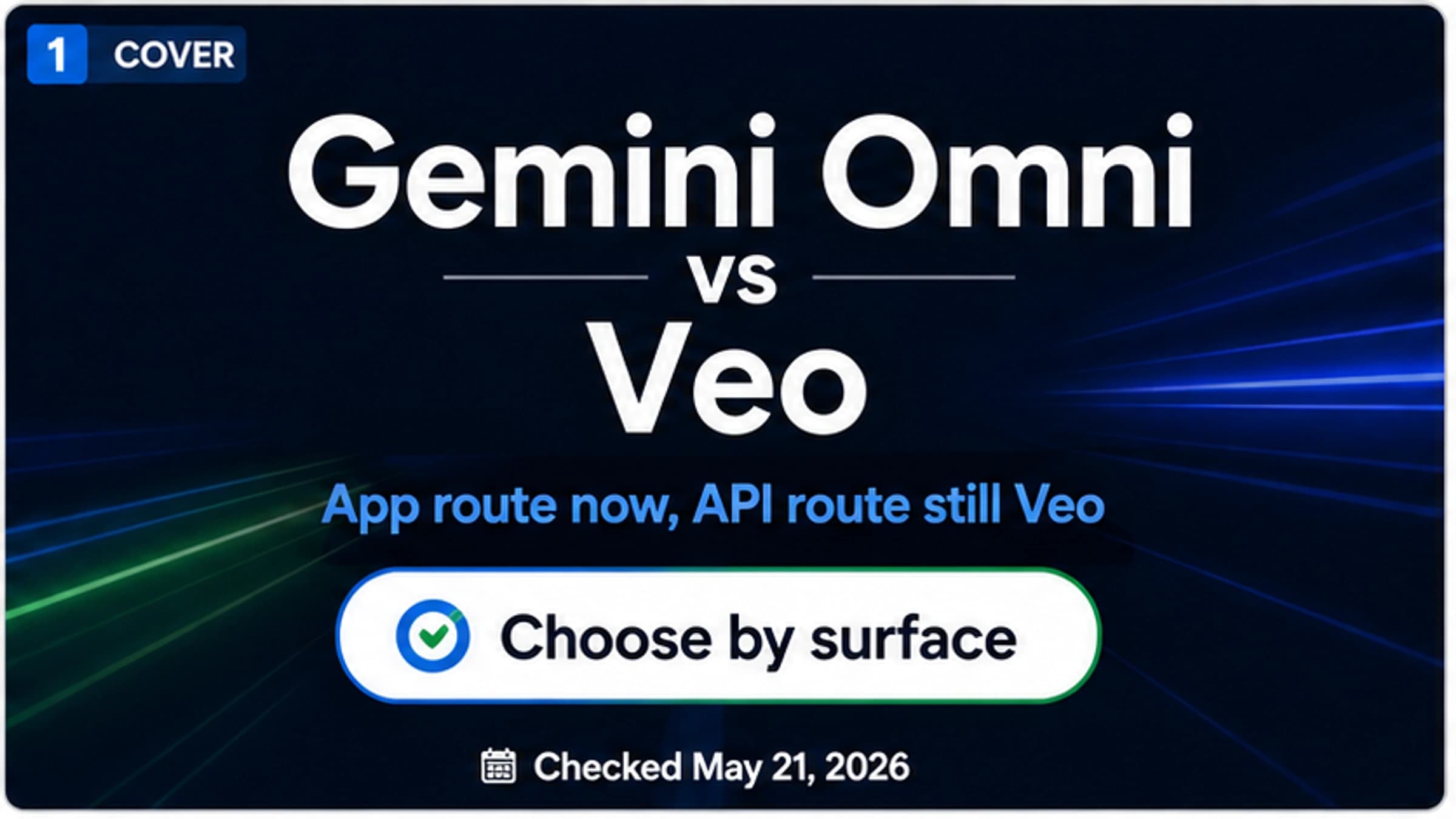 Gemini Omni vs Veo: what changed, what replaces what, and which route to use now