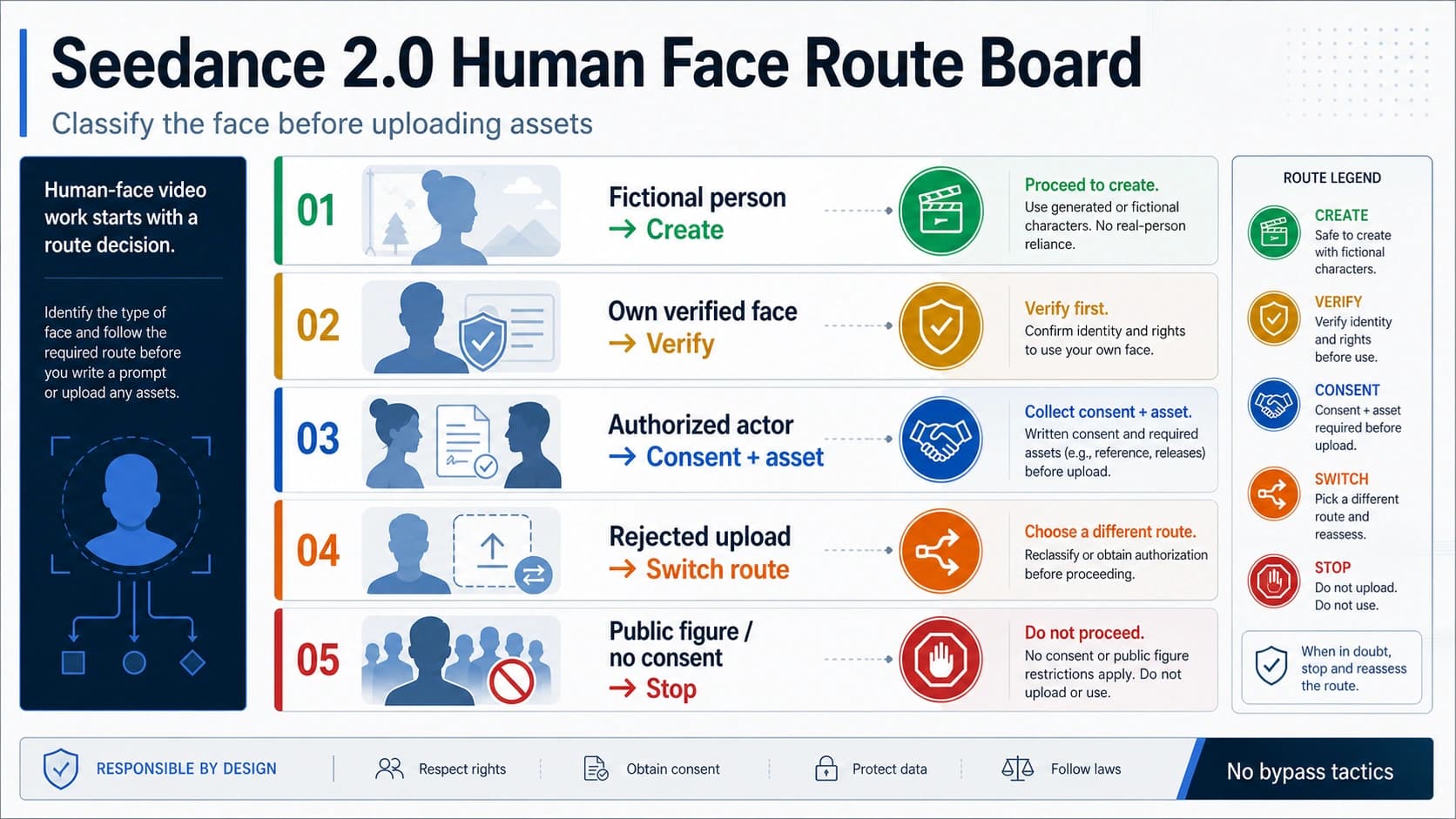 Seedance 2.0 Human Face: Safe Real-Person Routes, Verification, and Rejection Fixes