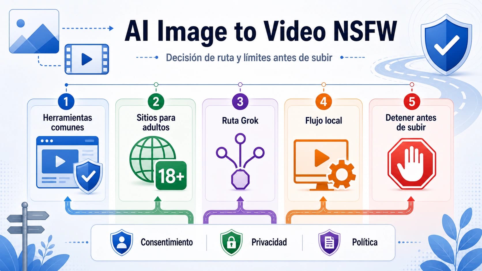 IA de imagen a video NSFW: rutas posibles, bloqueos y cuándo parar