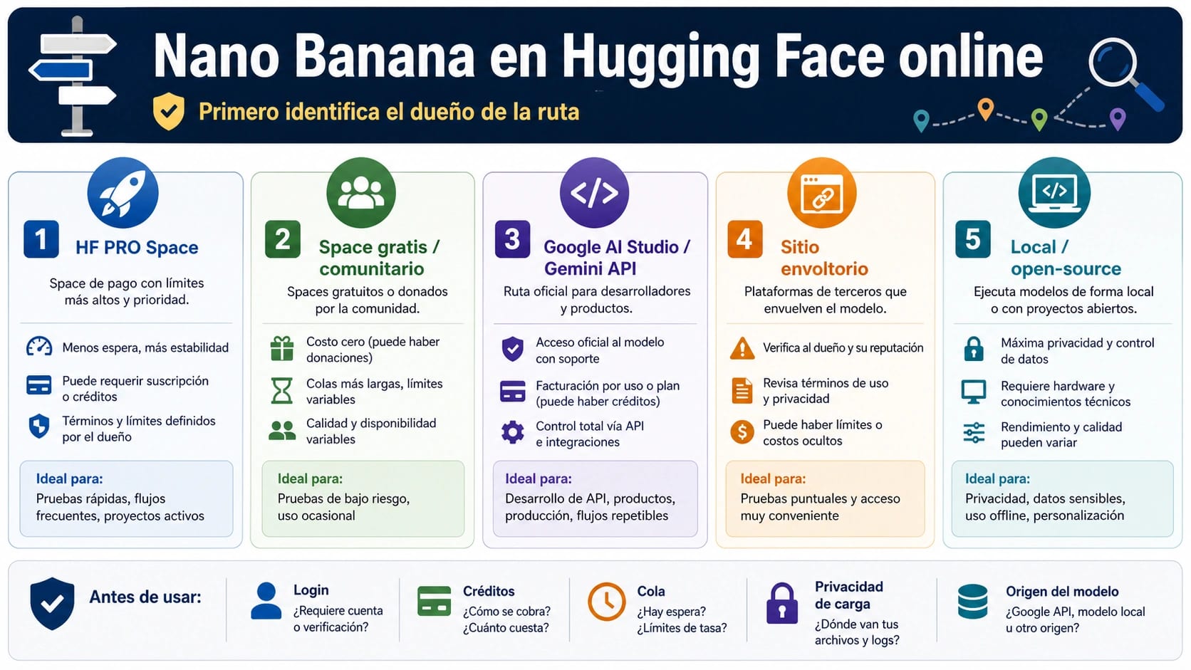 Mapa de rutas para usar Nano Banana en Hugging Face online