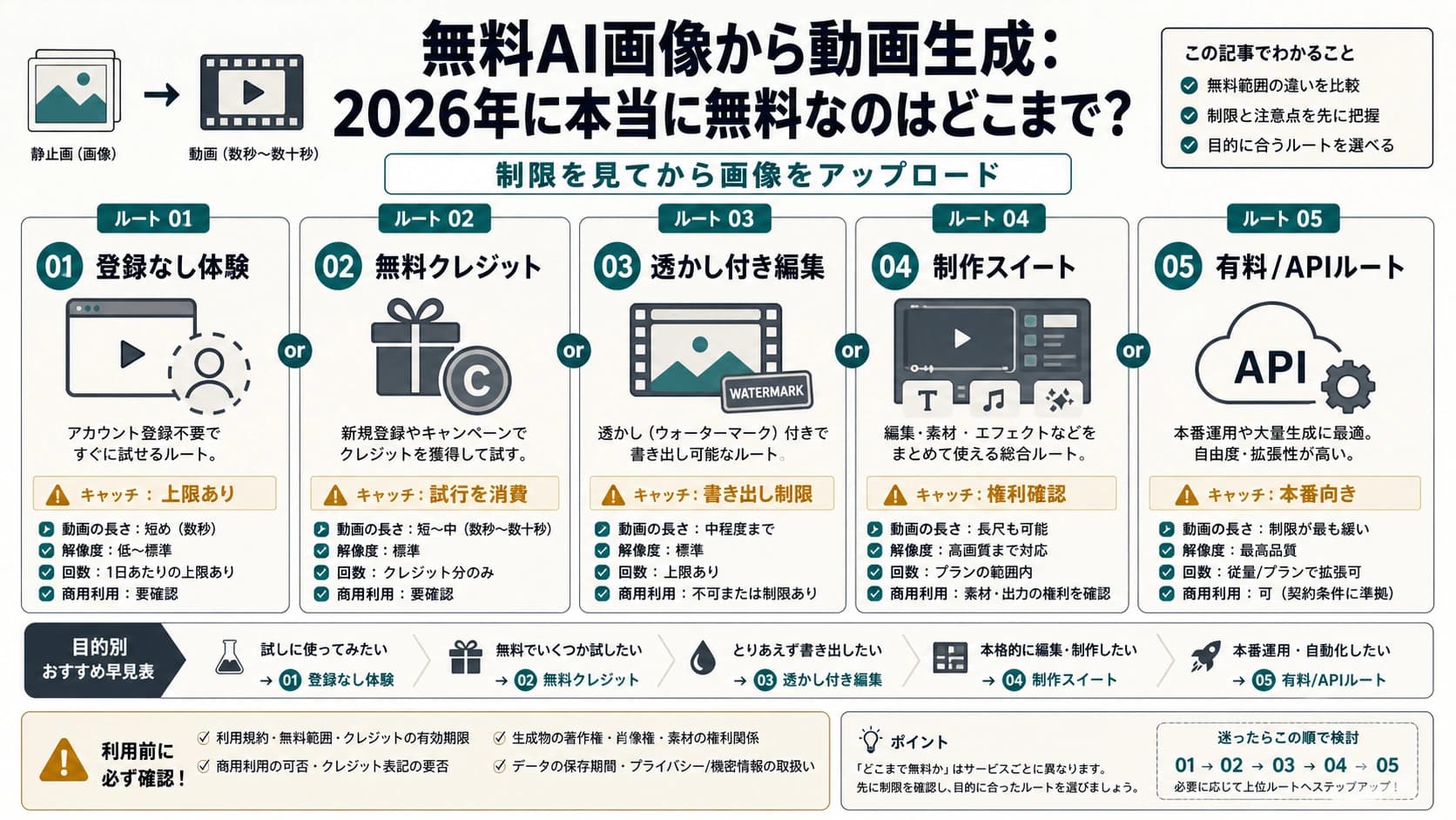 無料AI画像から動画生成:2026年に本当に無料なのはどこまで?