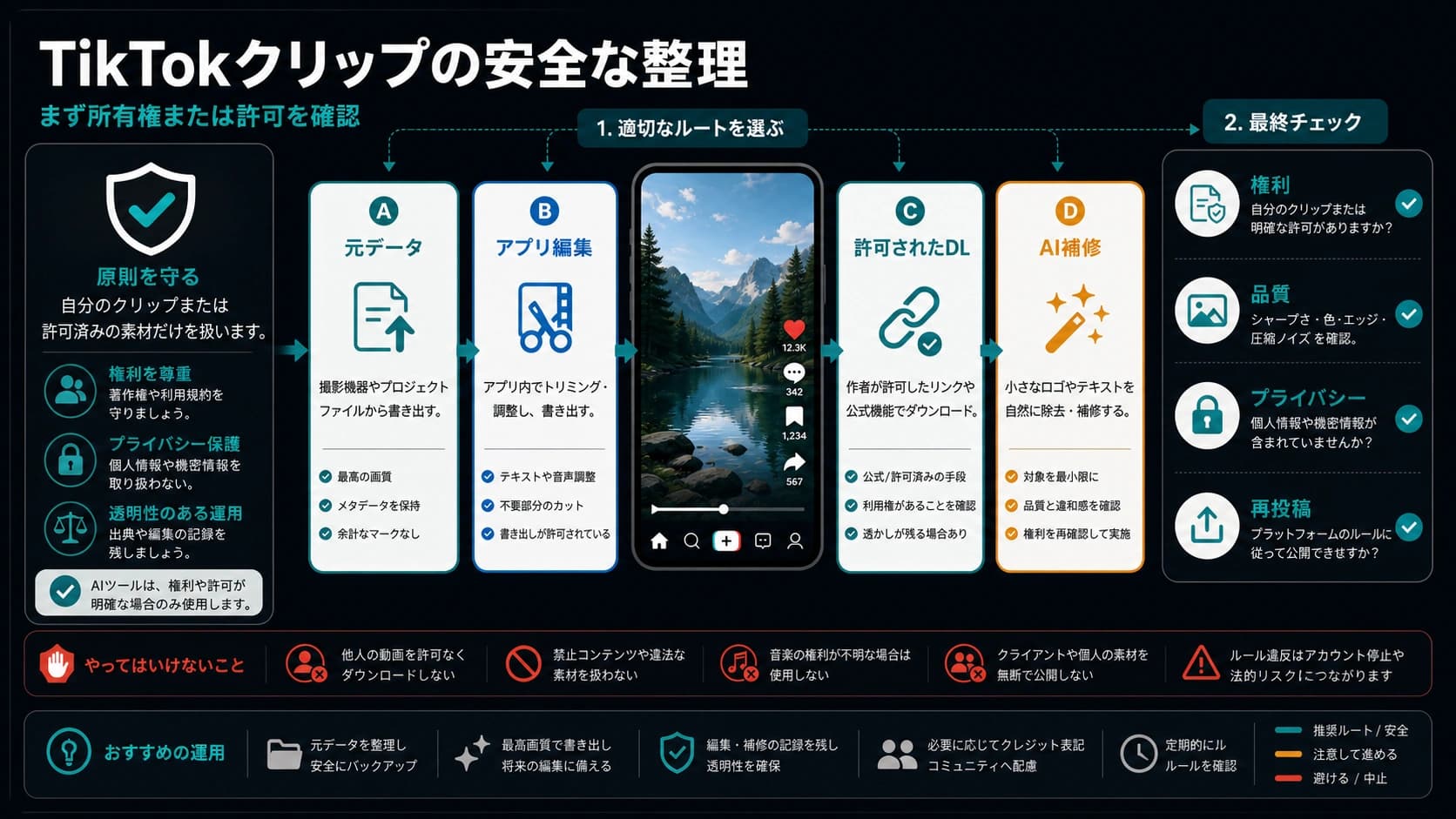 AIでTikTokのウォーターマークを削除する前に確認すること