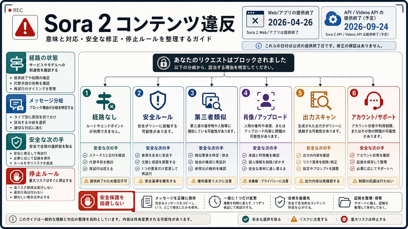 Sora 2 のコンテンツ違反: 意味、安全な直し方、止めるべき条件