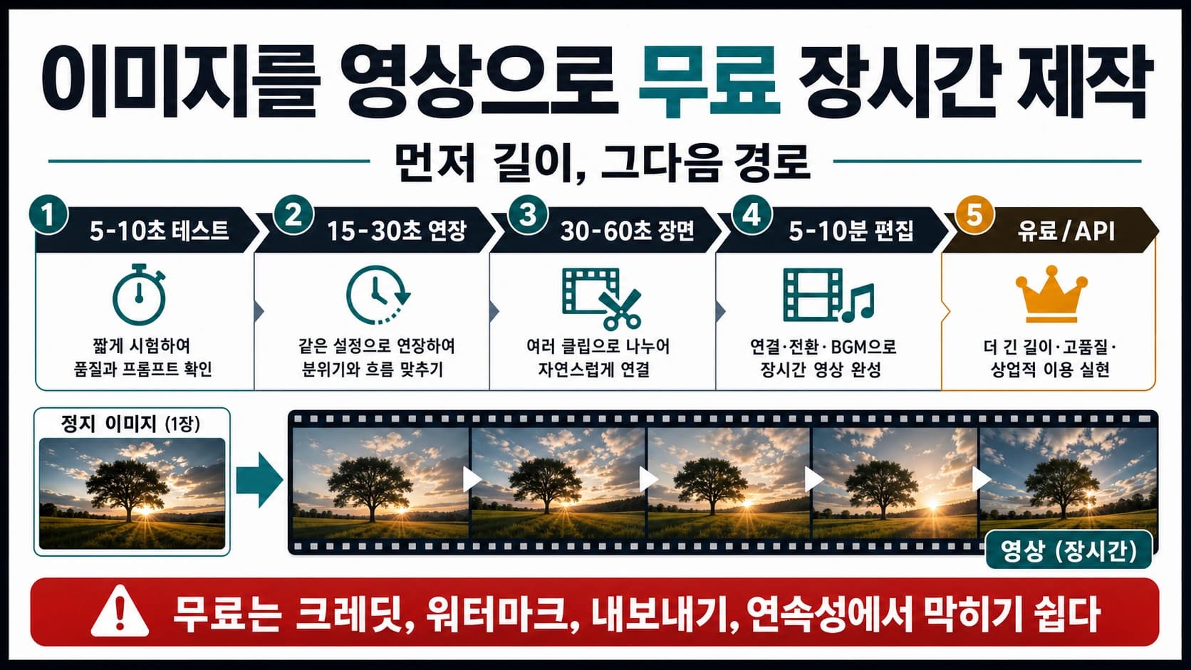 이미지를 영상으로 무료 장시간 제작: 2026년 현실적인 경로