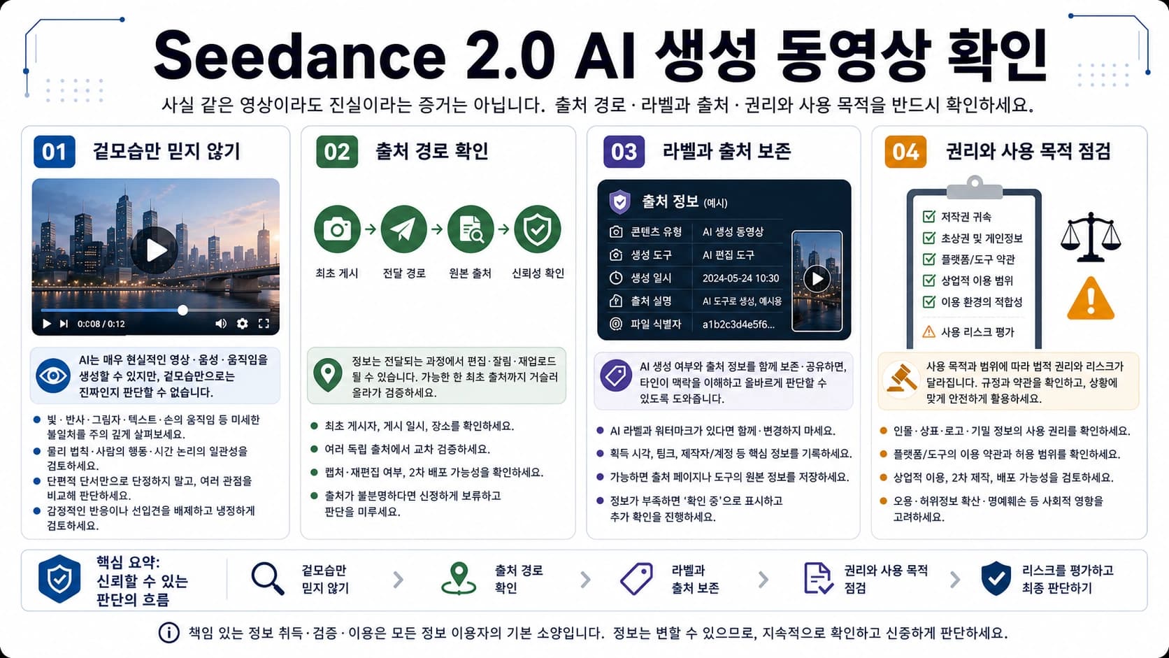Seedance 2.0 AI 생성 동영상: 라벨, 출처, 안전한 사용 확인법