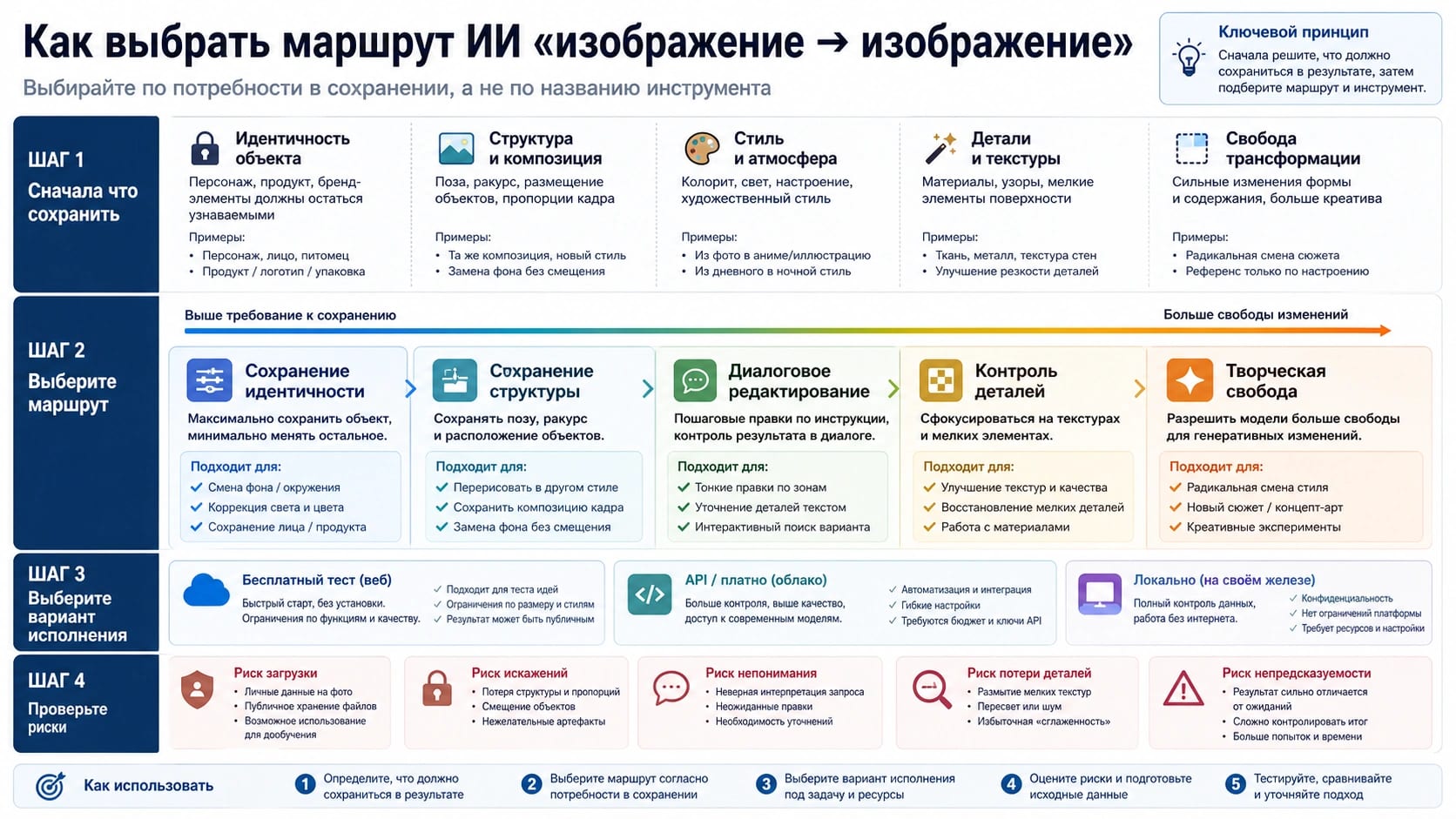 Схема выбора image-to-image маршрута для генерации по исходному изображению