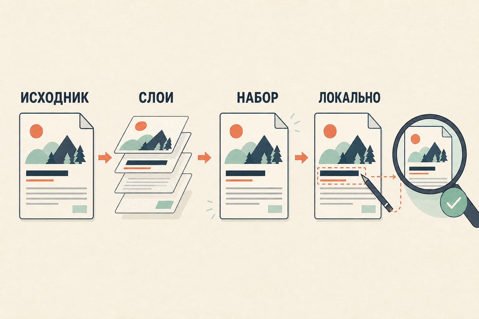 Схема выбора способа исправить текст на AI-изображении без изменения дизайна