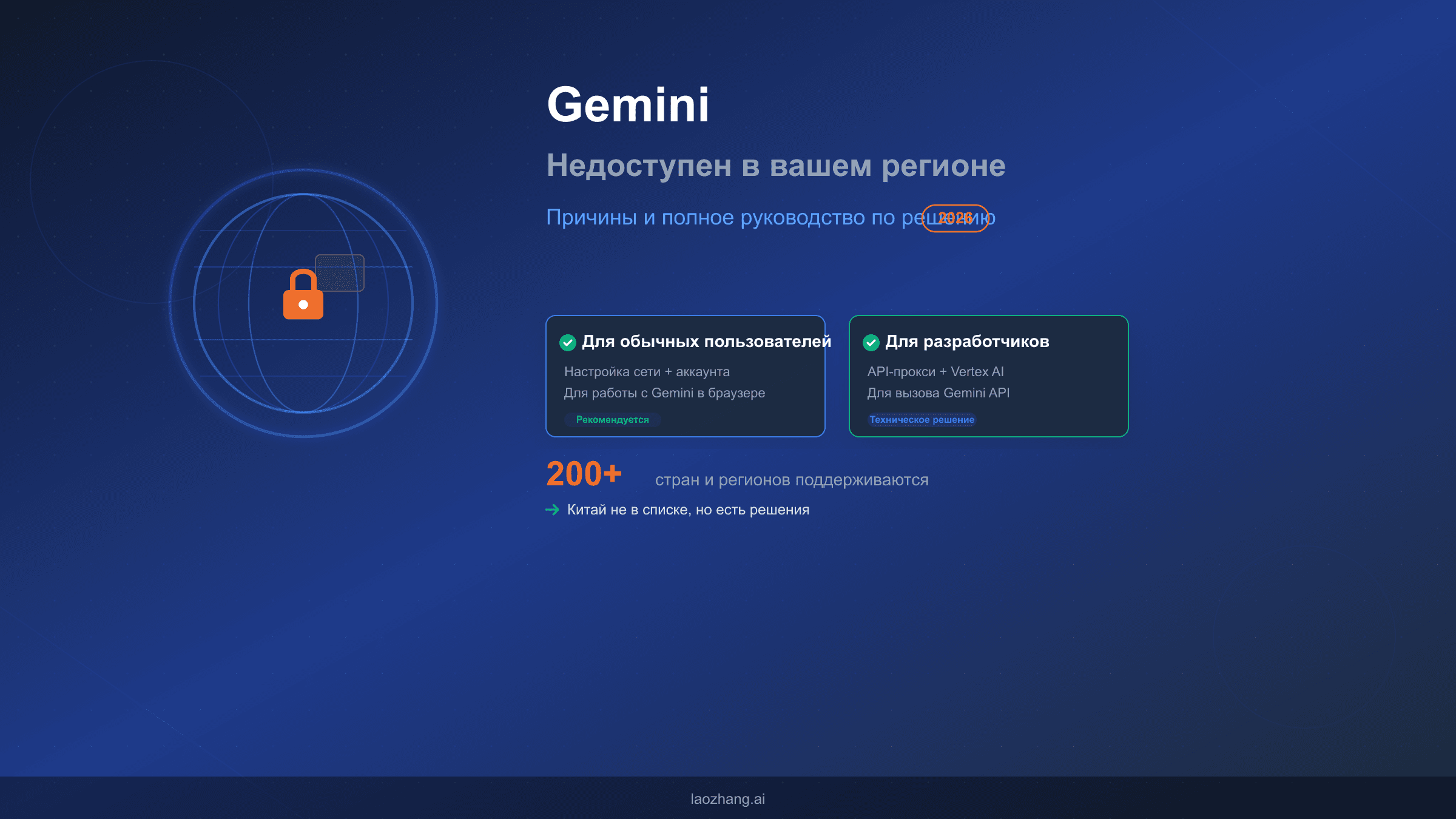 Gemini недоступен в вашем регионе? Причины и полное руководство по решению (2026)