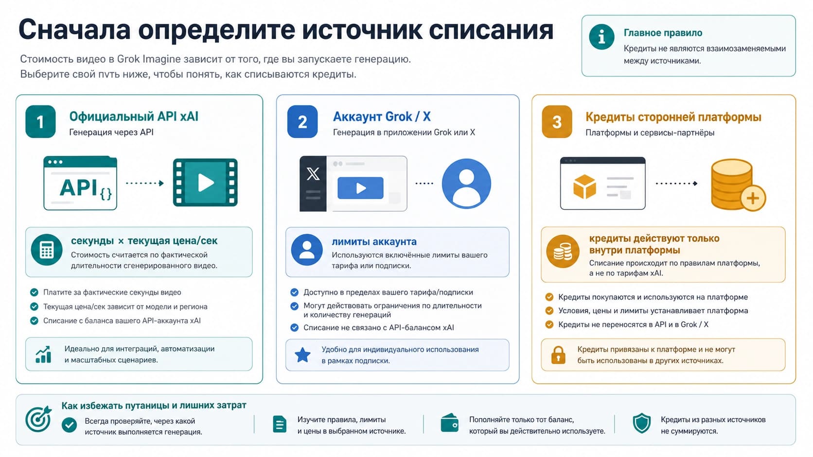 Схема стоимости Grok Imagine Video: API xAI, consumer Grok и кредиты платформ