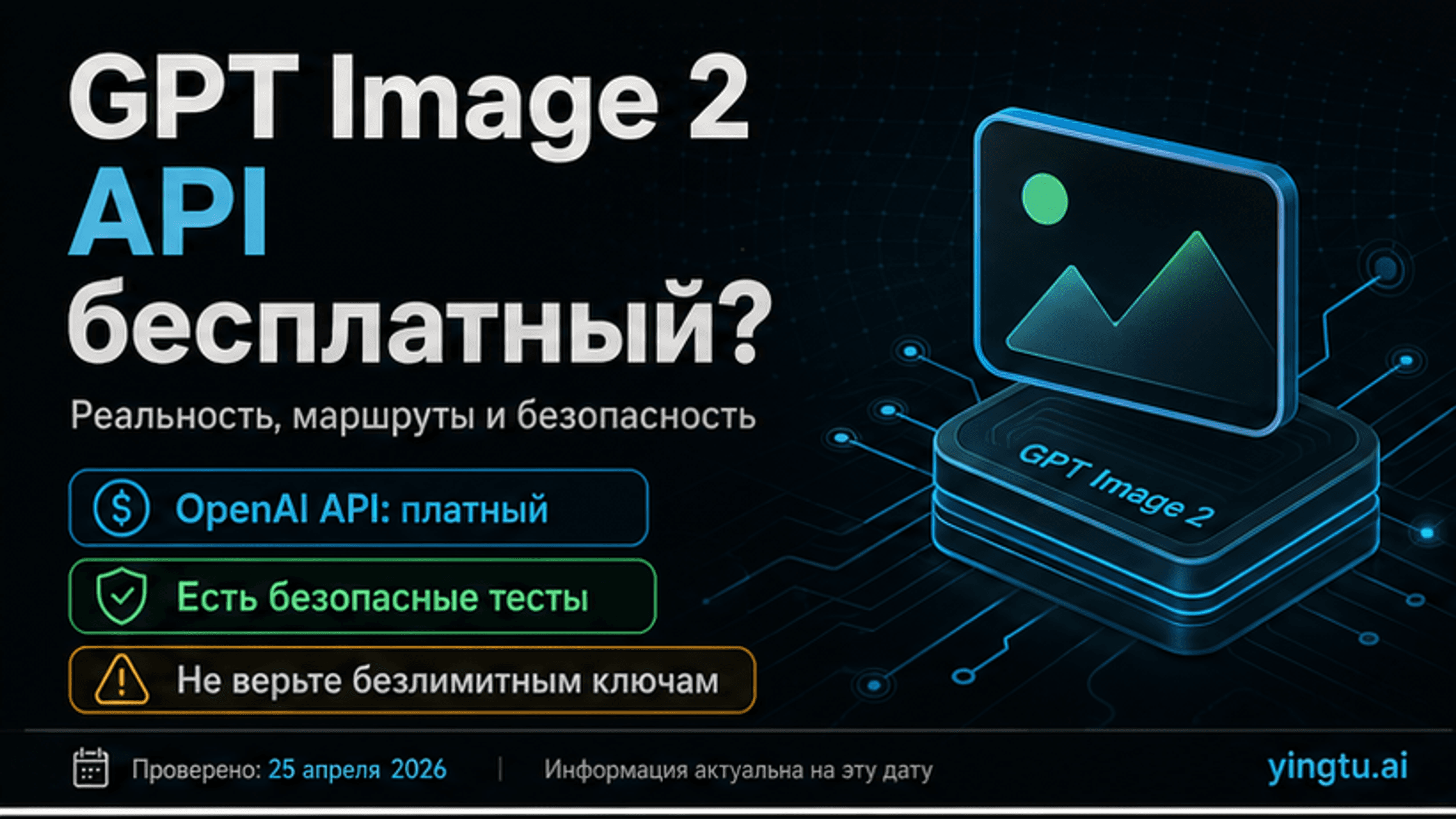 GPT Image 2 API бесплатно: официальный лимит и безопасные тесты