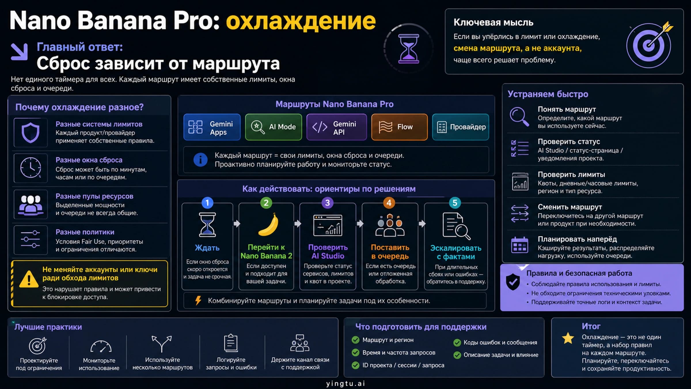 Схема выбора входа при cooldown Nano Banana Pro