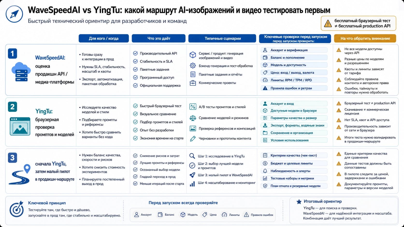WaveSpeedAI vs YingTu: какой маршрут AI-изображений и видео тестировать первым