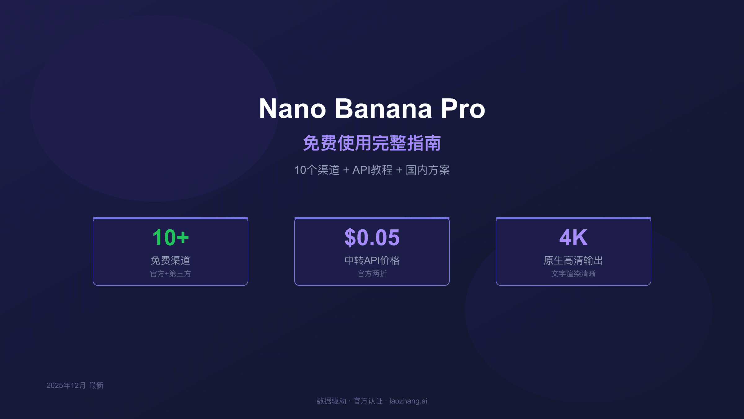 Nano Banana Pro免费使用完整指南:10个渠道+API教程+国内方案(2025最新)
