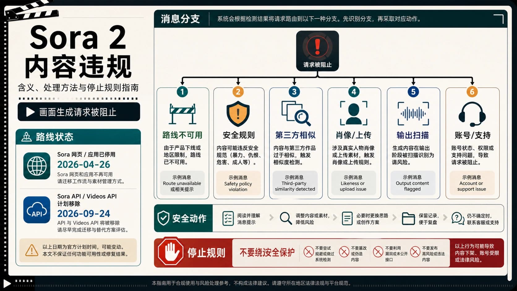 Sora 2 内容违规:含义、安全修正和必须停止的情况