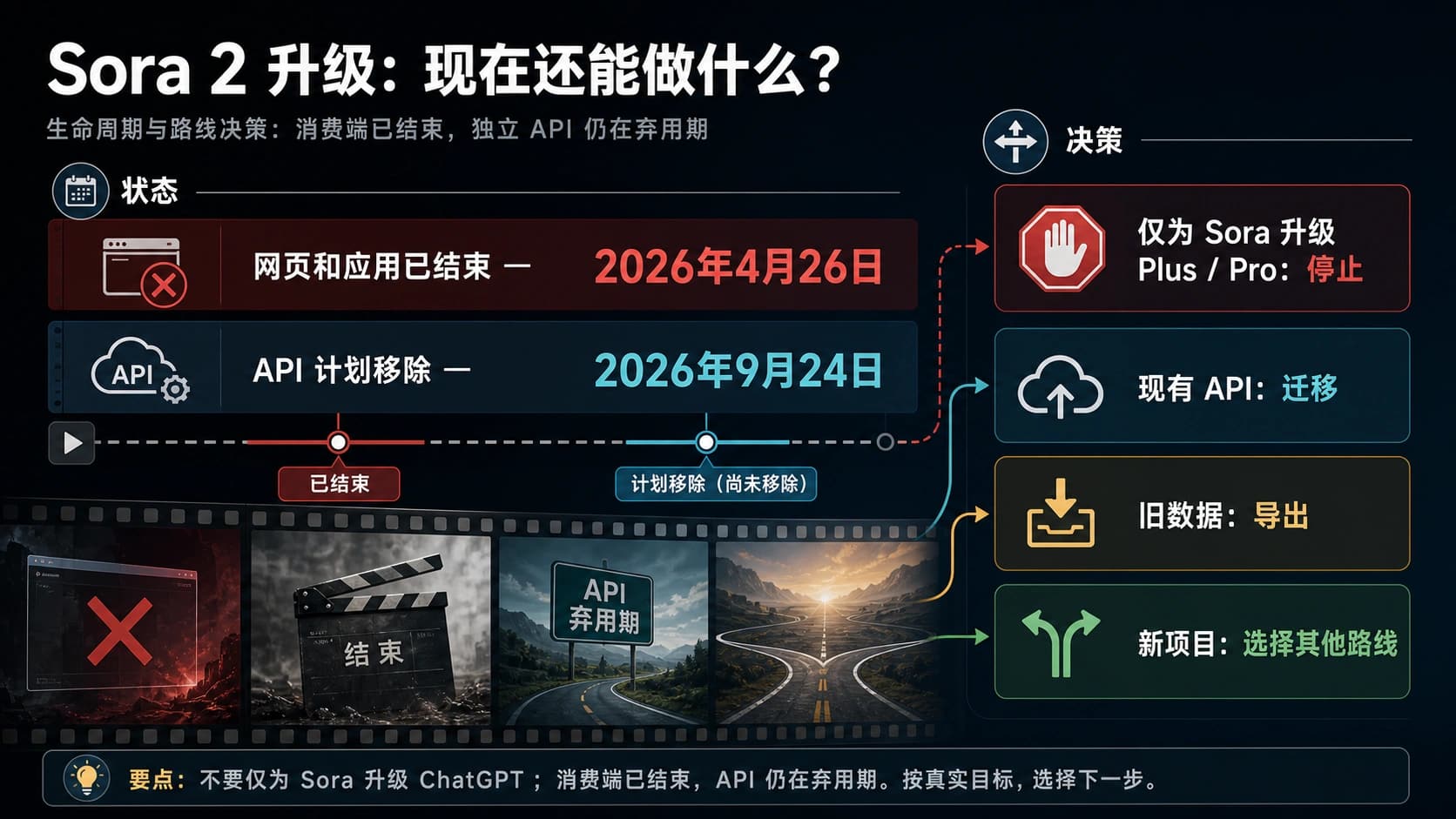 Sora 2 还能用吗?Plus、Pro 与 API 的当前边界(2026)