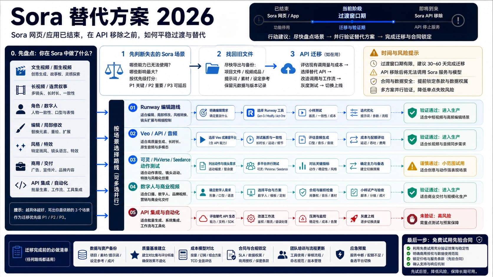 Sora 替代方案 2026:App 结束后先选哪条路线