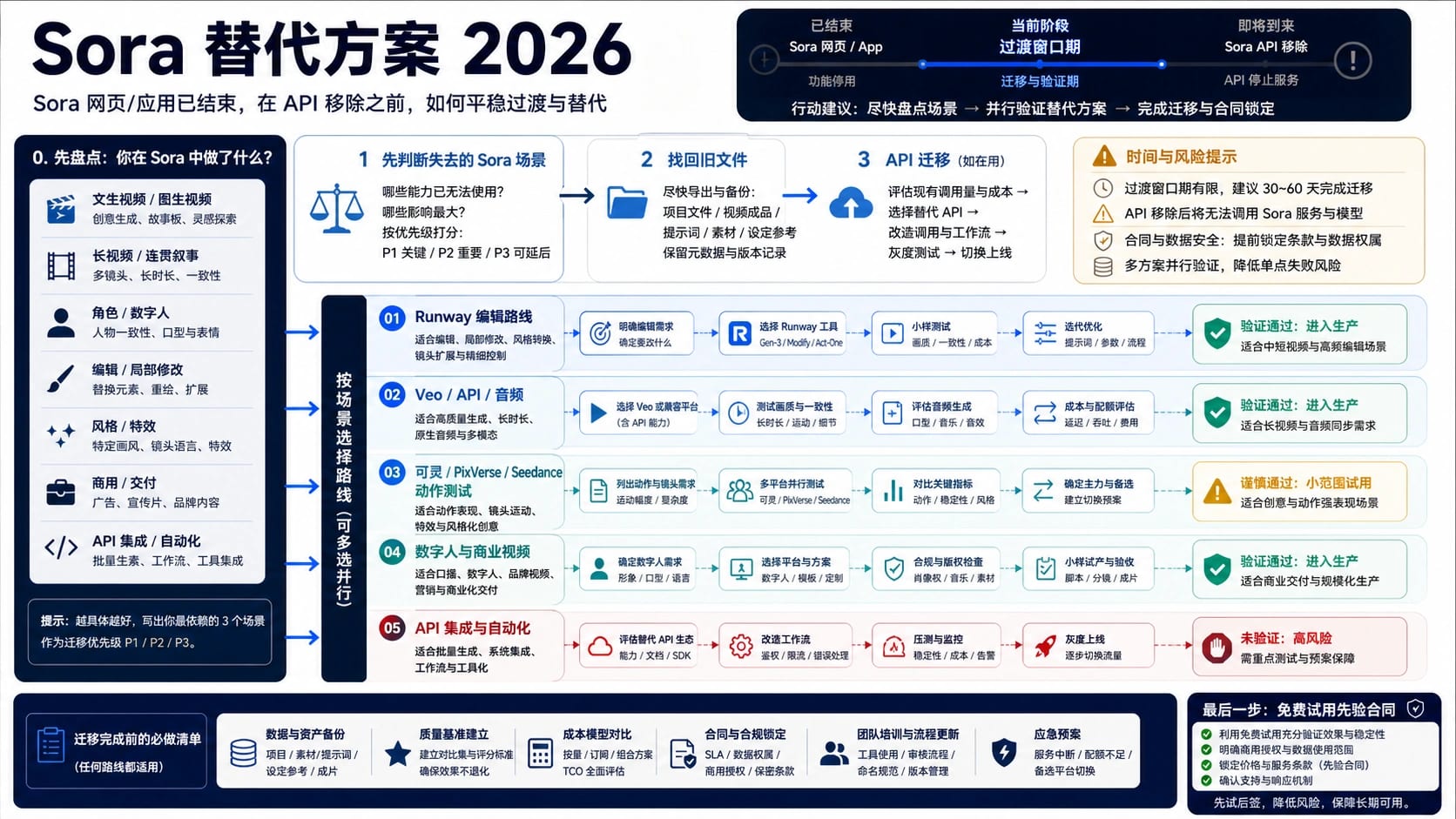 Sora 替代方案 2026:App 结束后先选哪条路线