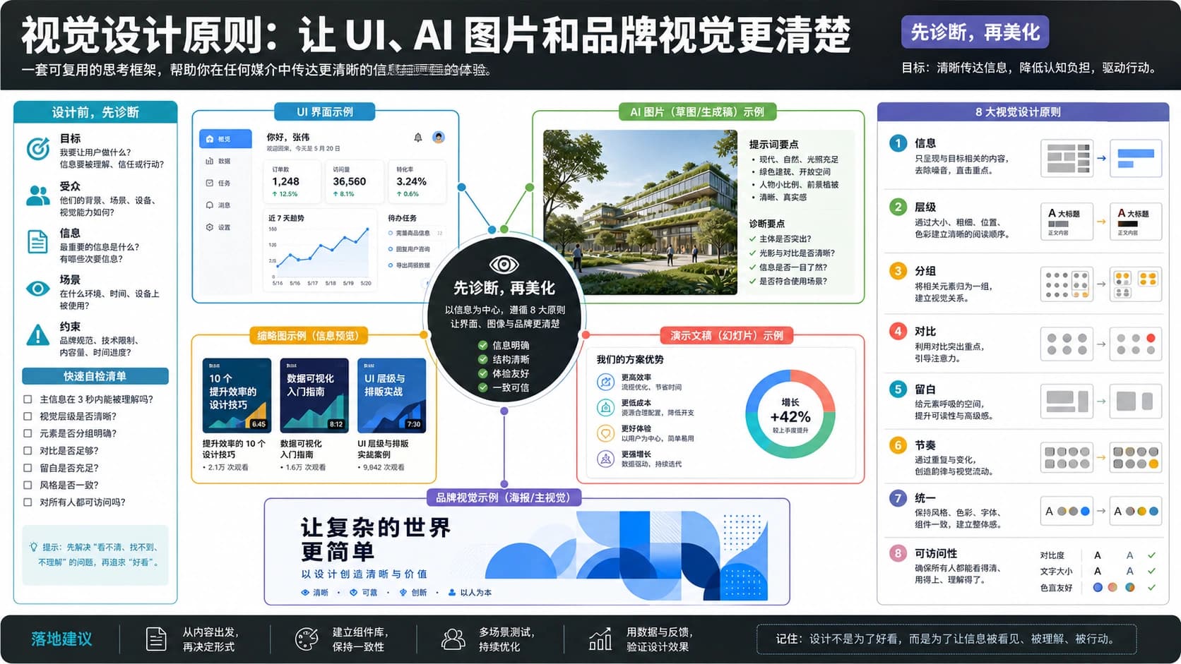 视觉设计原则:用于 UI、AI 图片和品牌视觉的实用诊断法