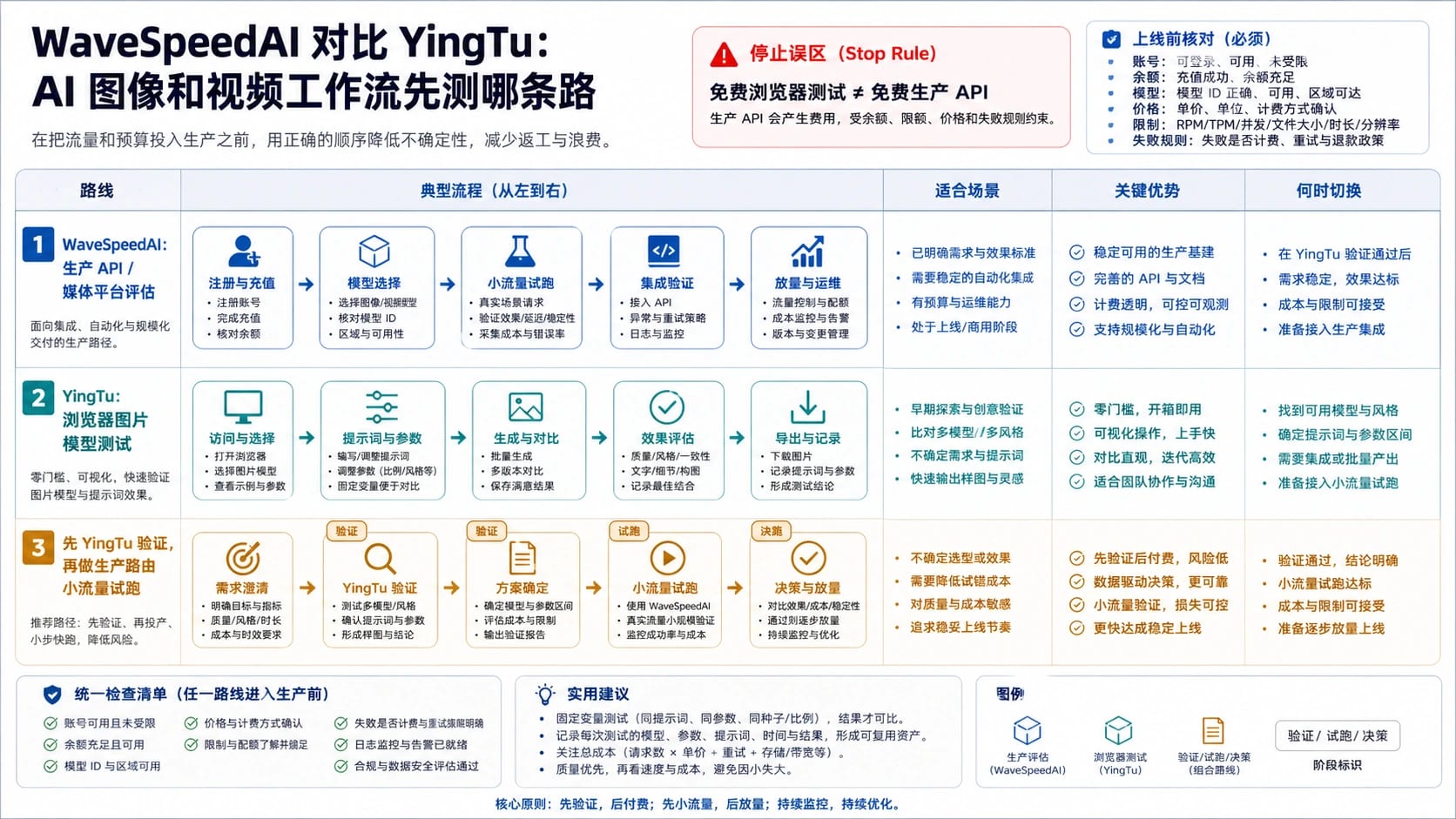 WaveSpeedAI 对比 YingTu:AI 图像和视频工作流先测哪条路?