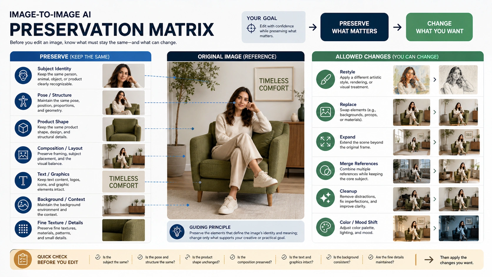 Image preservation matrix