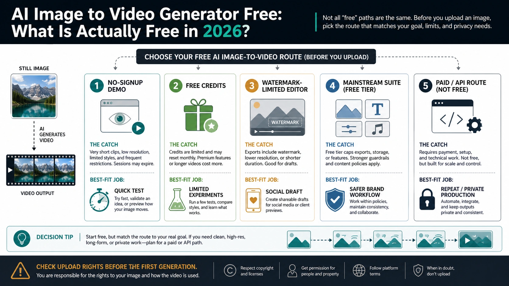 AI Image to Video Generator Free: What Is Actually Free in 2026?