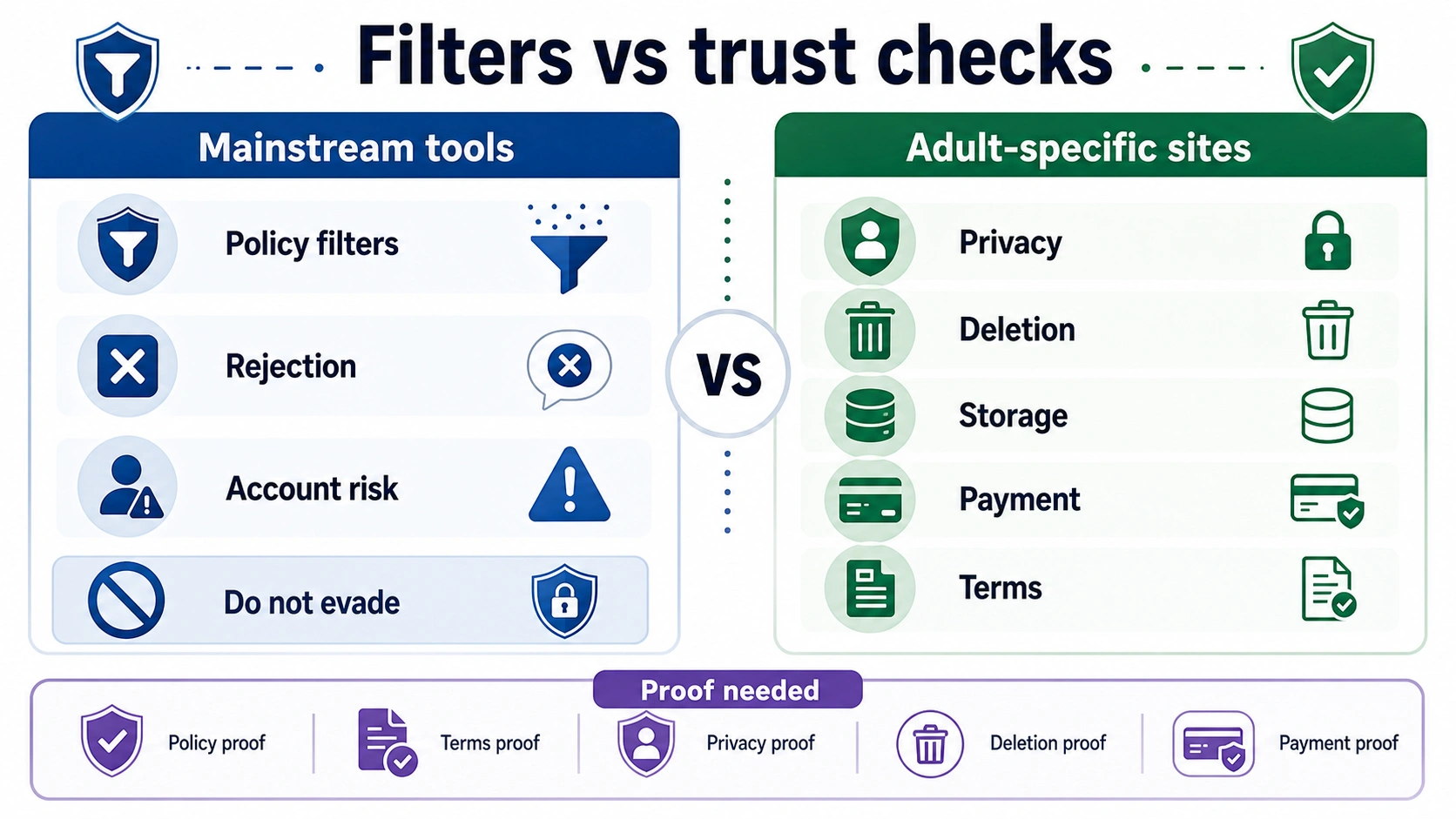 Mainstream filters and adult-site trust checks for AI image-to-video NSFW