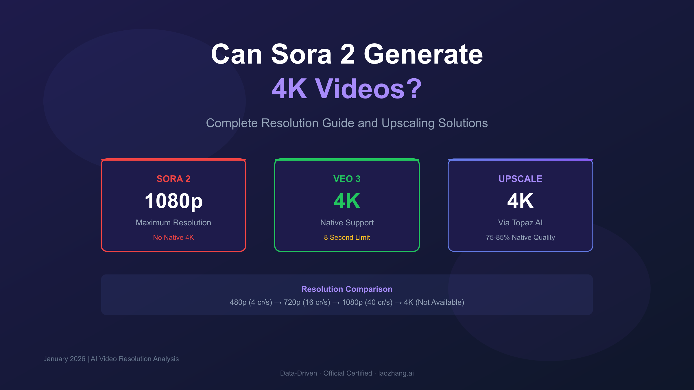 Sora 2 resolution comparison with 4K alternatives