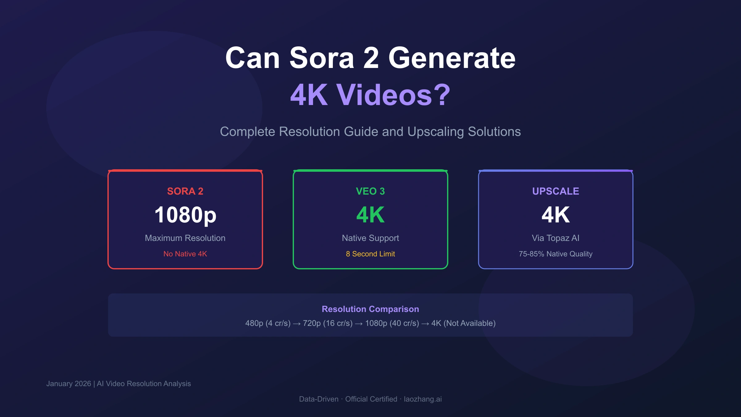 Can Sora 2 Generate 4K Videos? Complete Resolution Guide 2026