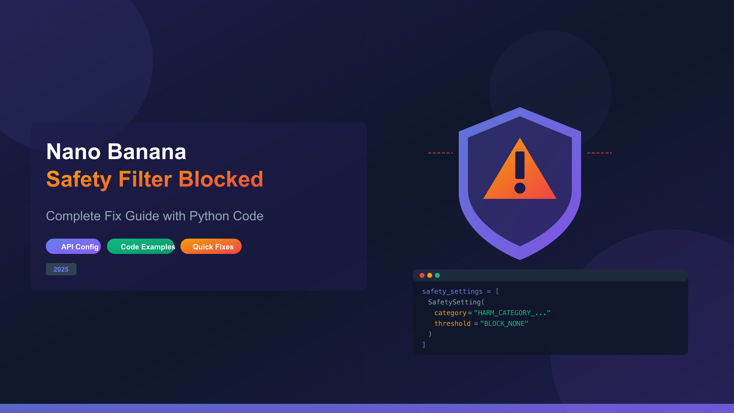Nano Banana Safety Filter Error Guide - Complete troubleshooting for Gemini image generation blocks