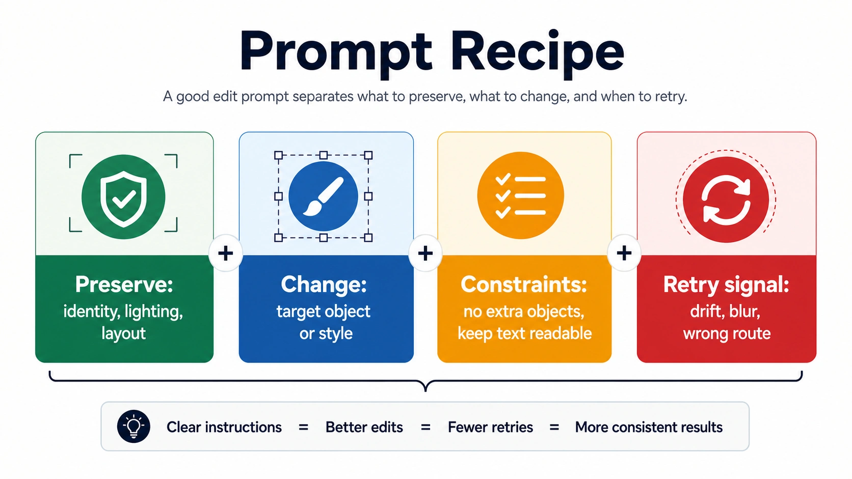 Nano Banana image editing prompt recipe