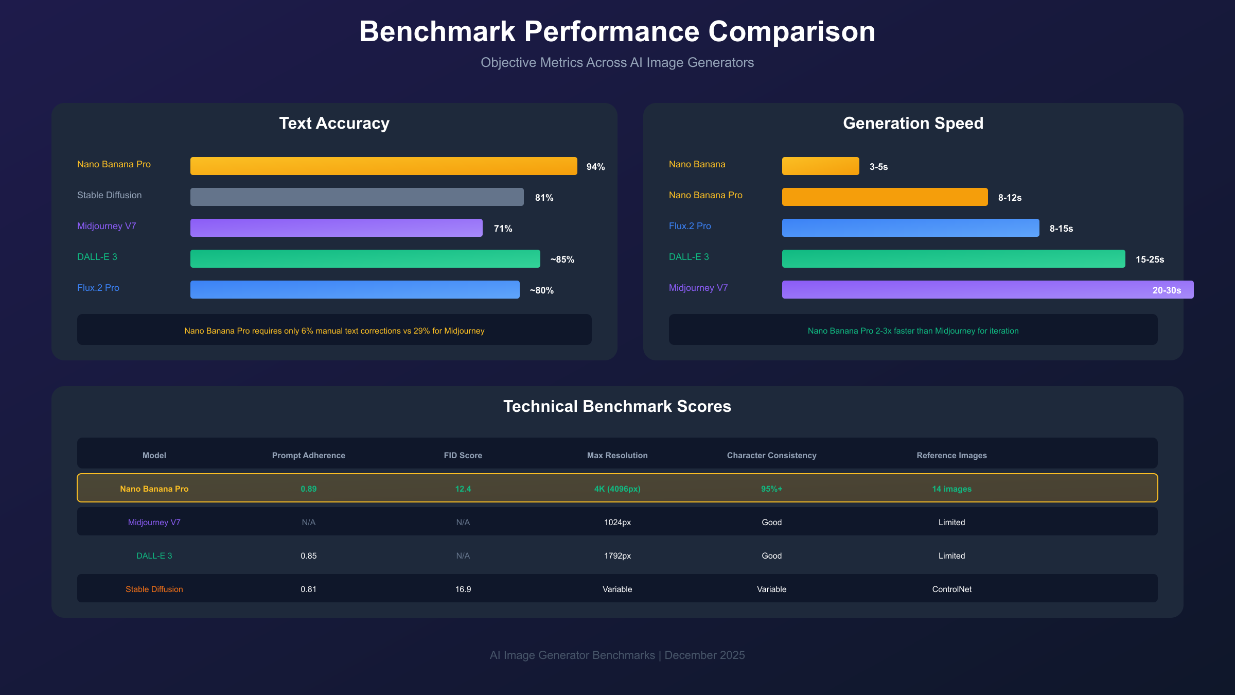 Benchmark comparison across AI image models