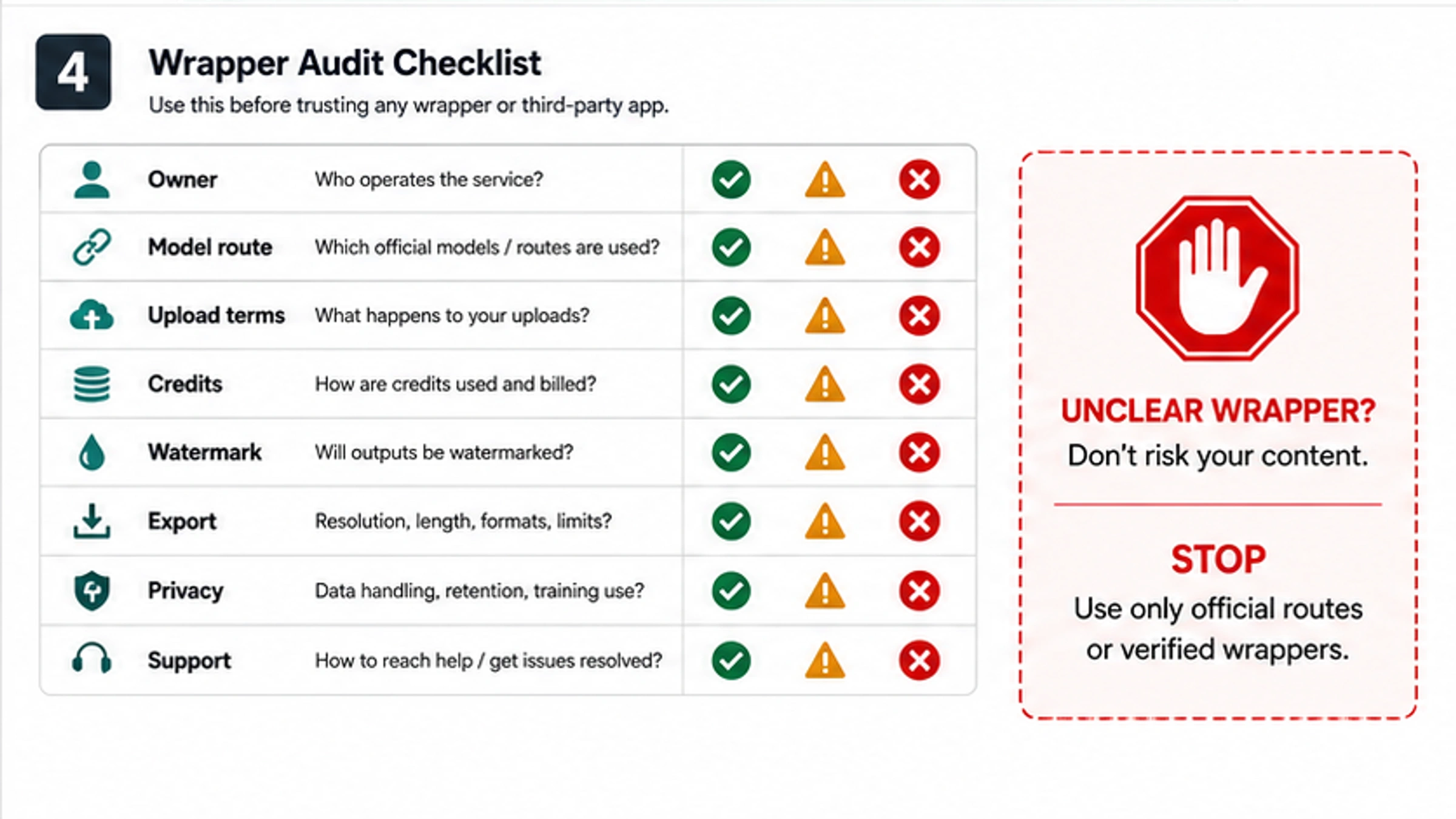 Wrapper audit checklist for Nano Banana Pro image-to-video tools