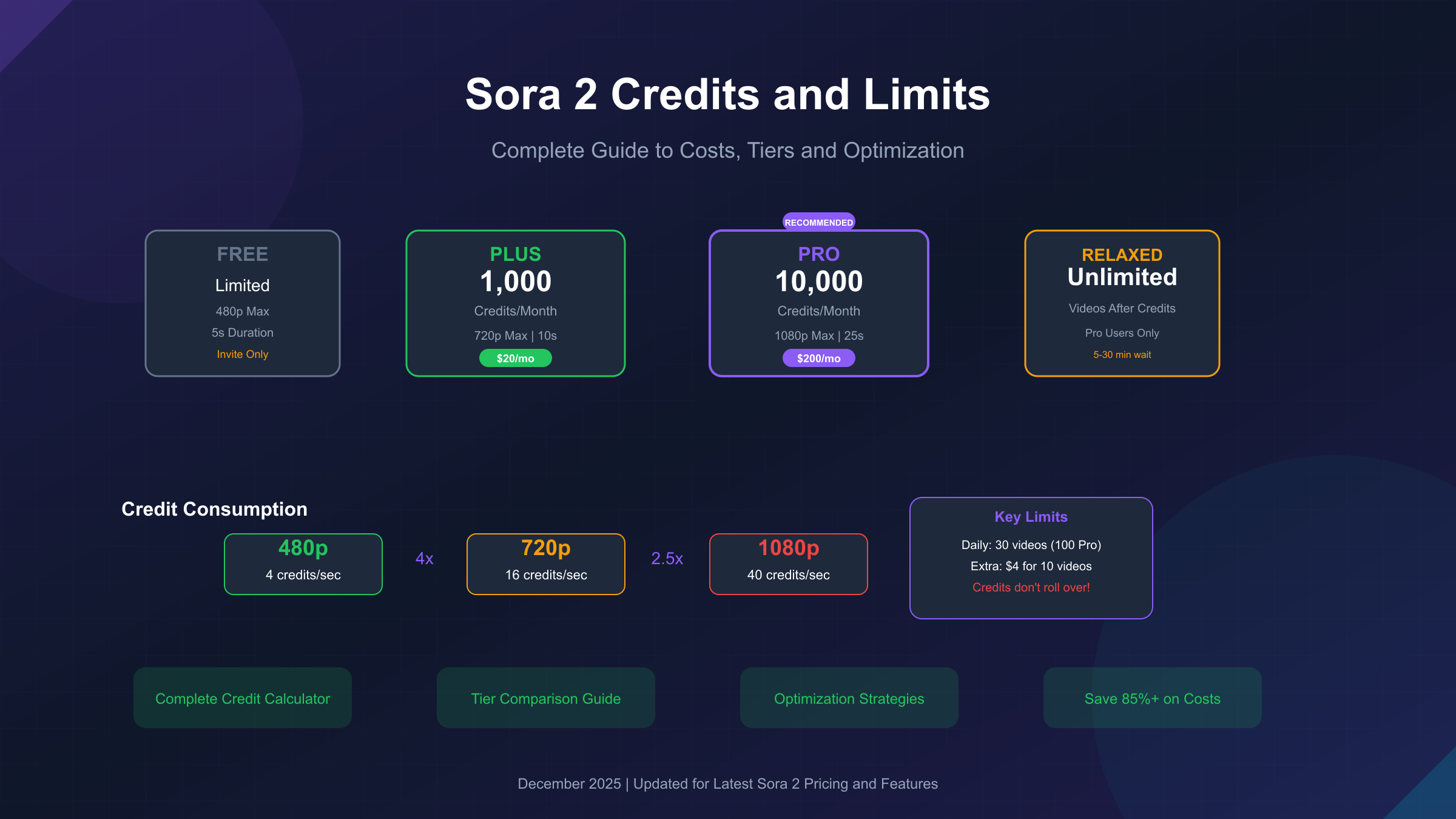 Sora 2 Credits and Limits Complete Guide