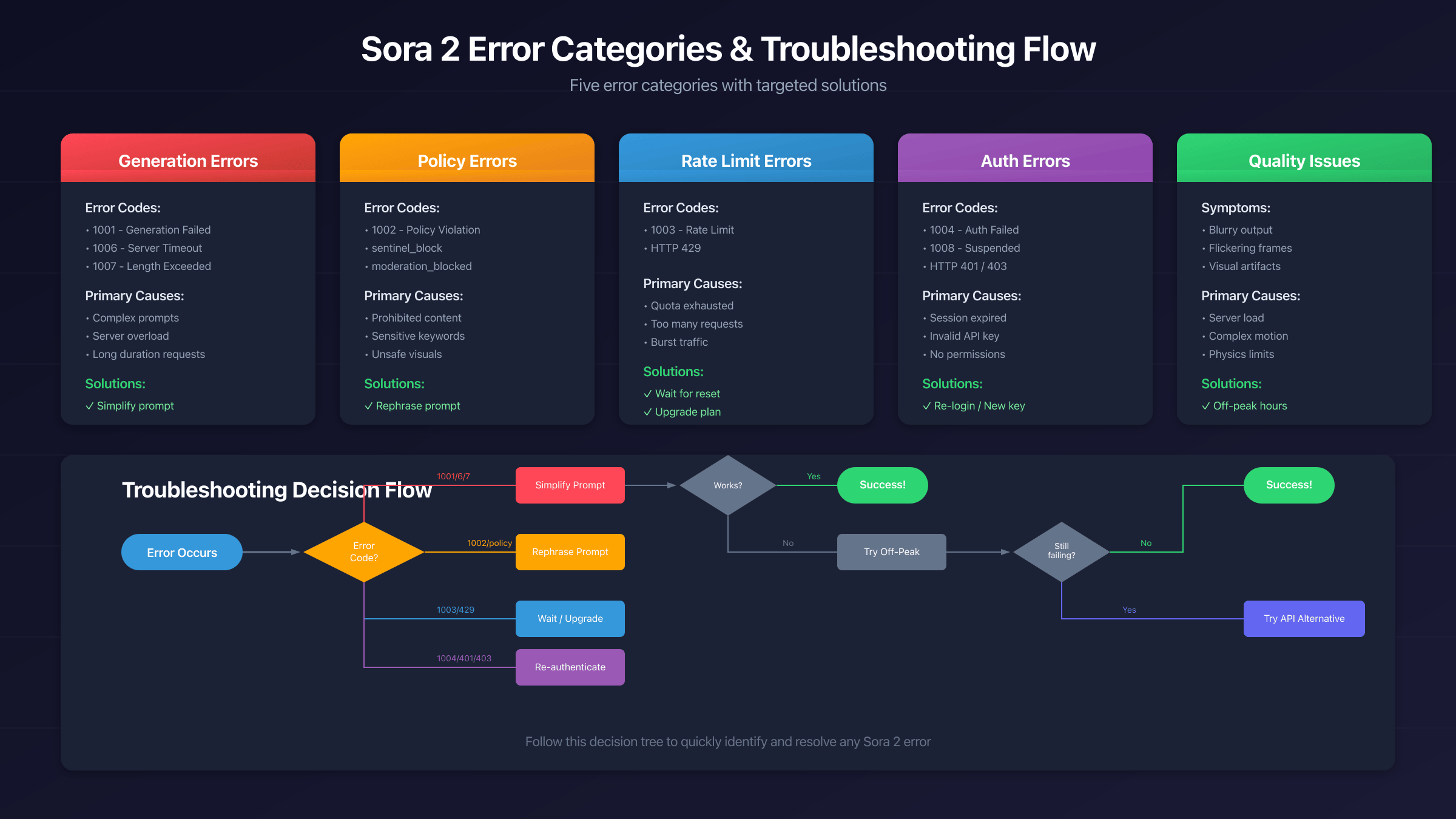 Error Categories and Troubleshooting Flow