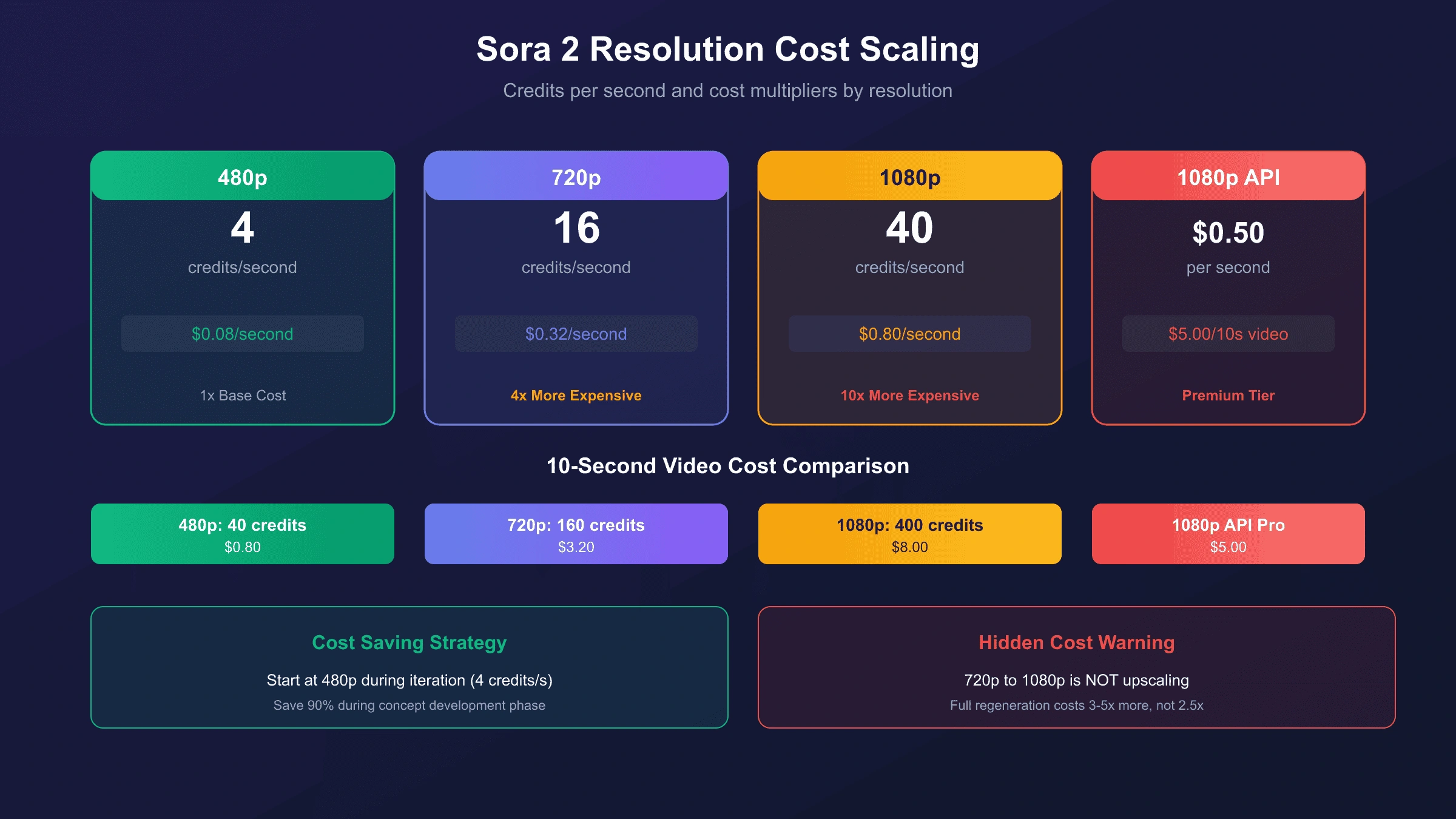 Sora 2 Resolution Cost Scaling