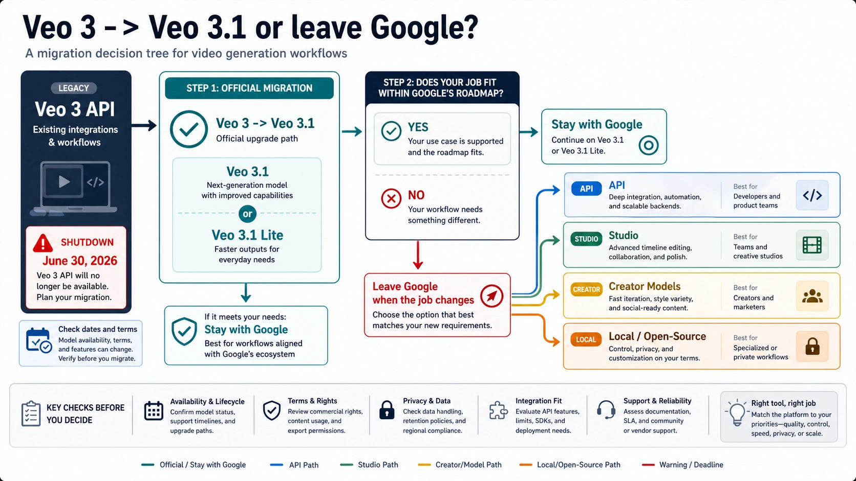 Veo 3 to Veo 3.1 migration decision tree