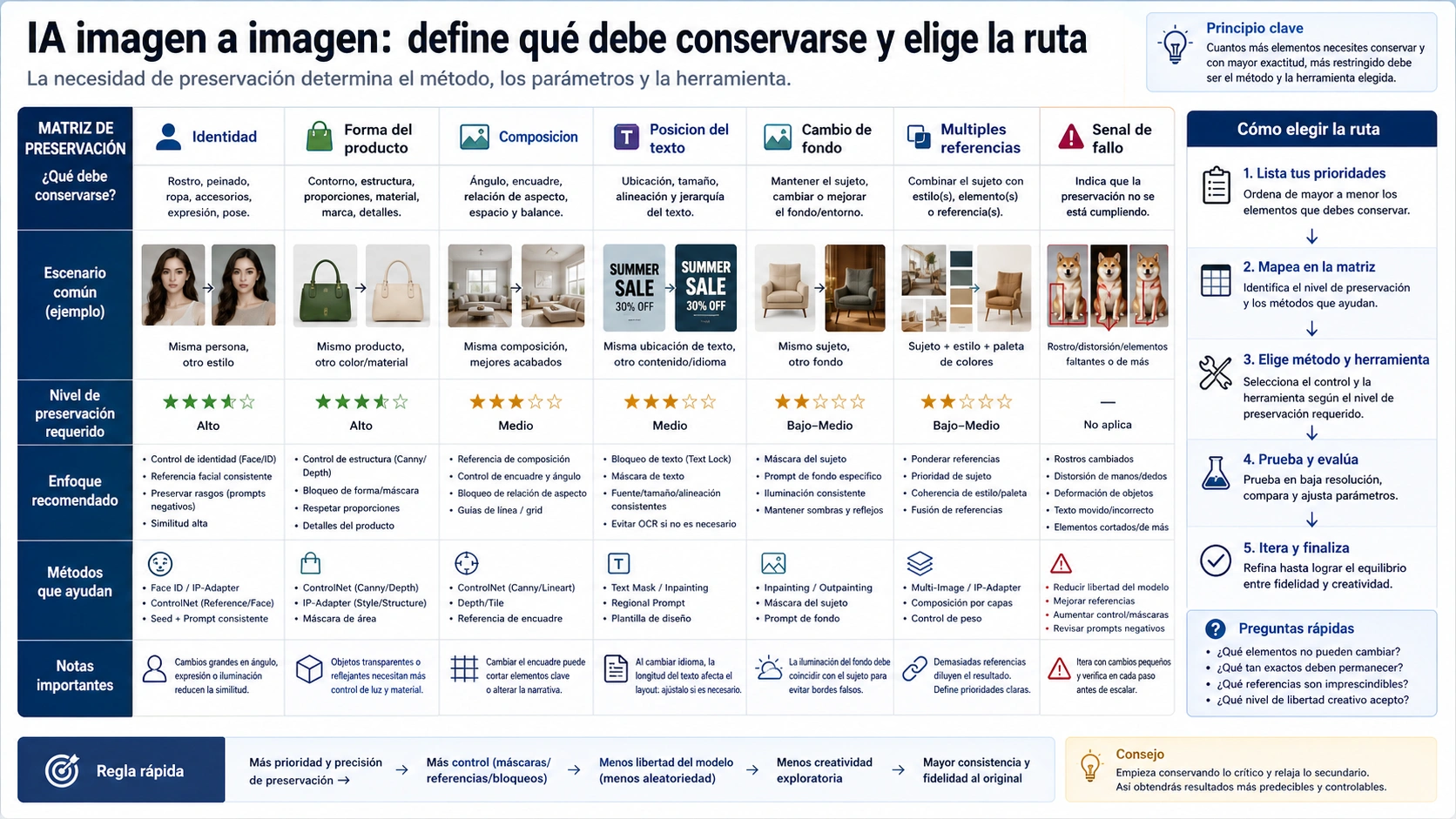Matriz de conservación para flujos image-to-image