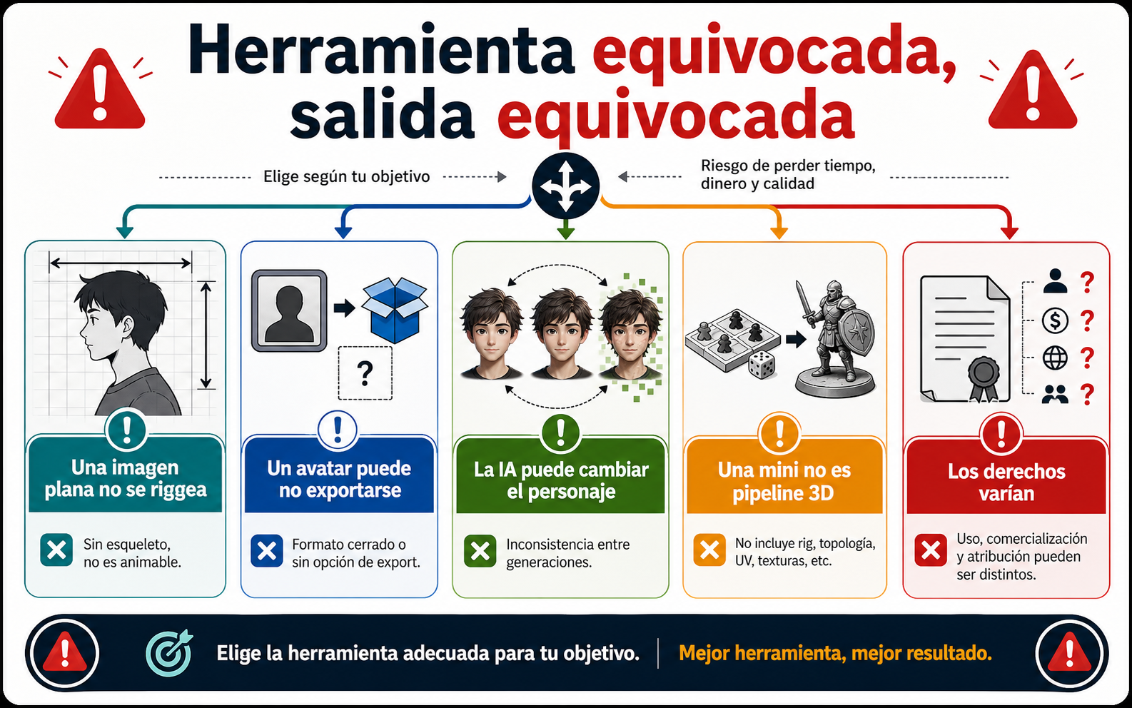 Riesgos de elegir la ruta equivocada: exportación, derechos, edición y deriva de identidad