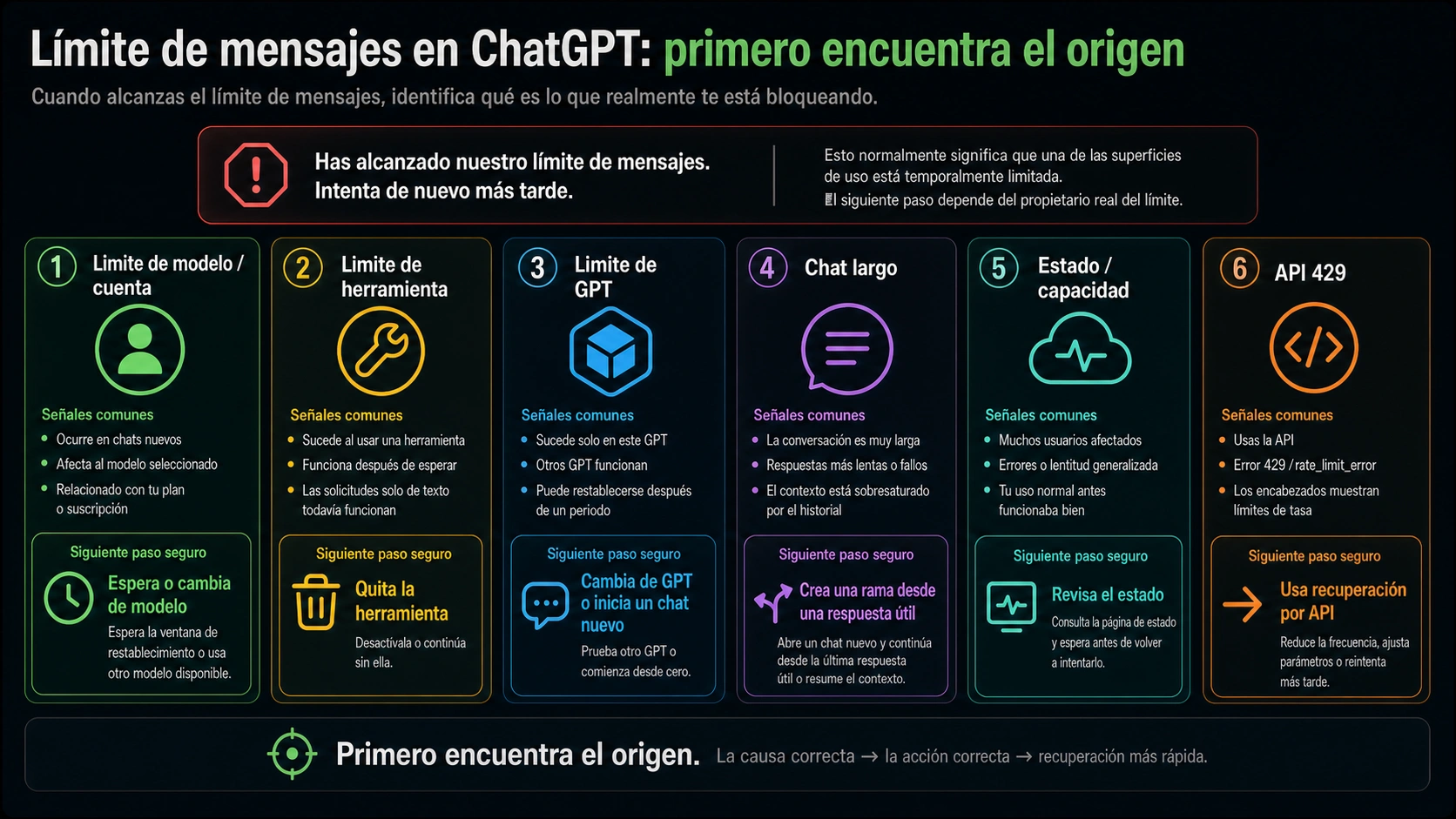 Matriz de dueños del límite de ChatGPT