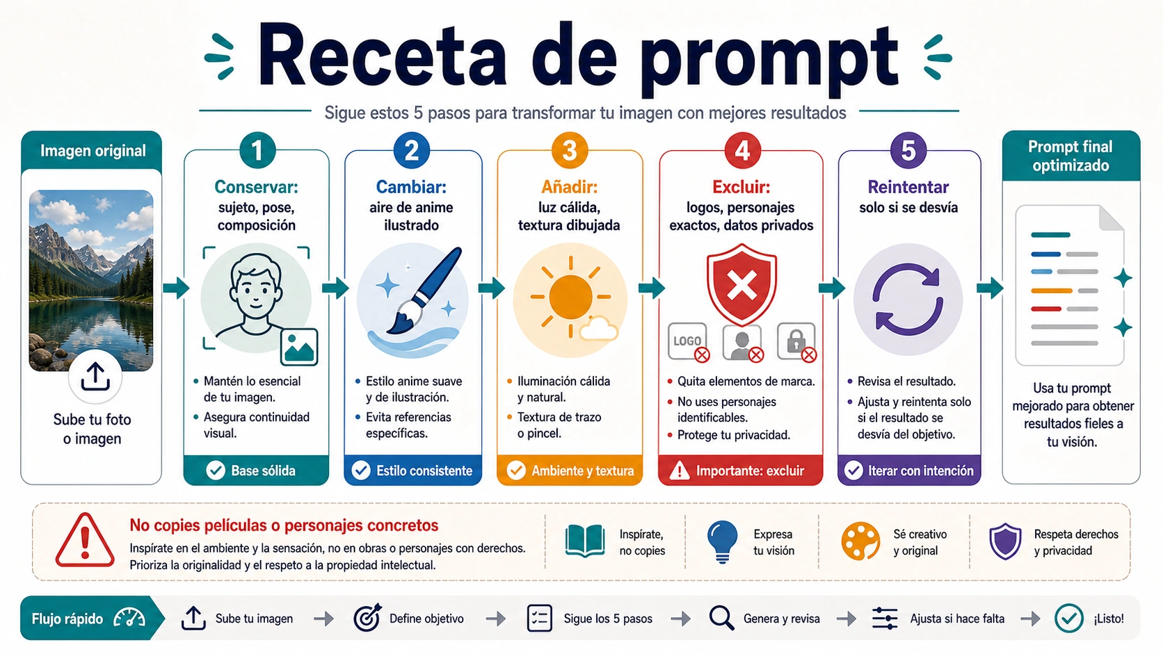 Receta de prompt para conversion a estilo Ghibli