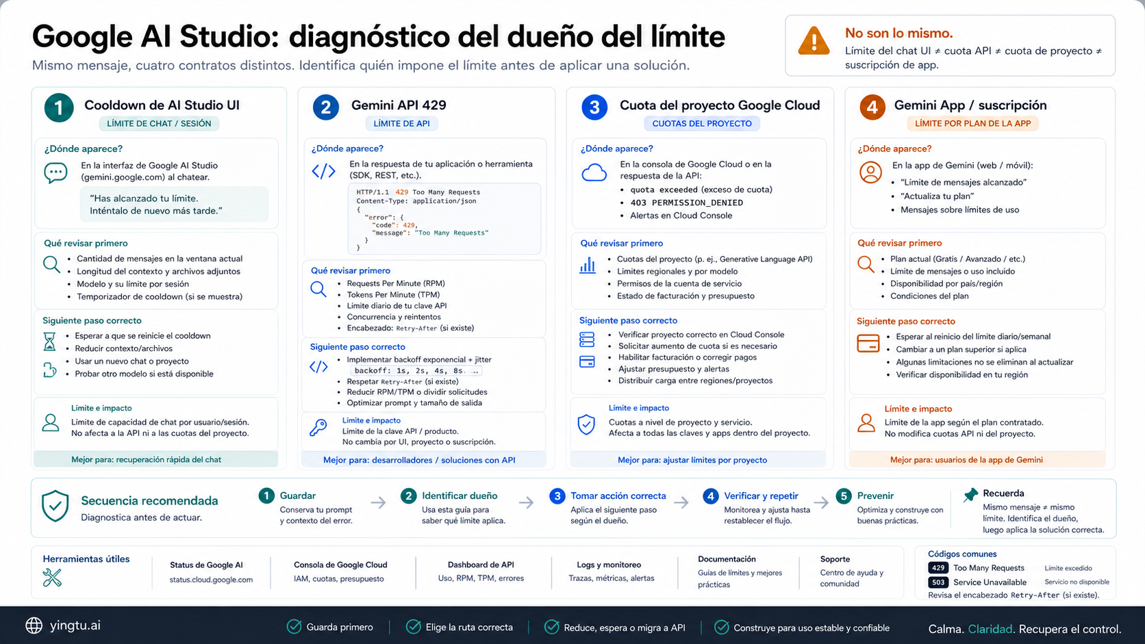 Tablero de dueño del límite en Google AI Studio