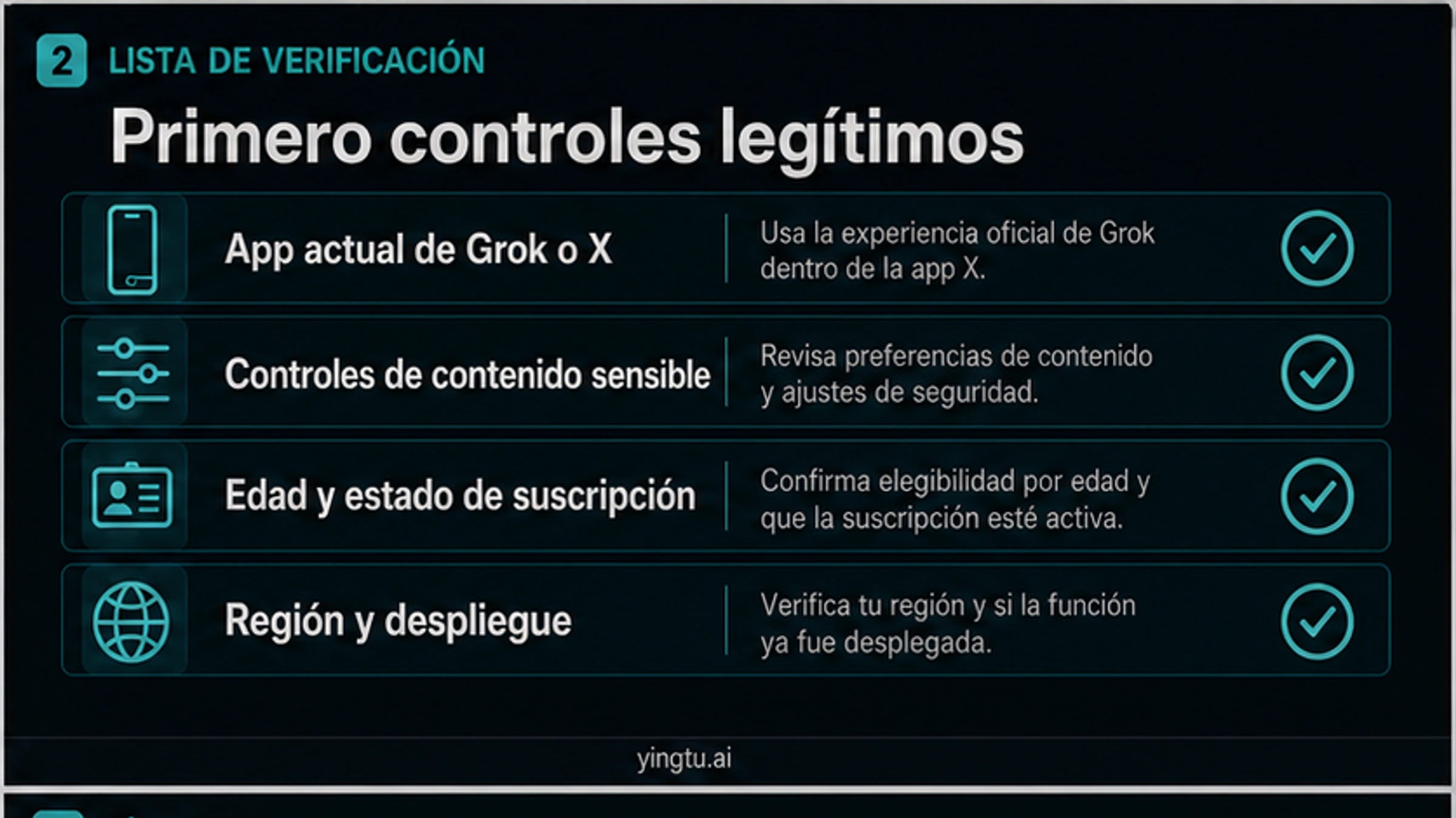 Lista de comprobación legítima para Grok Imagine Spicy Mode: app, contenido, edad, suscripción y región