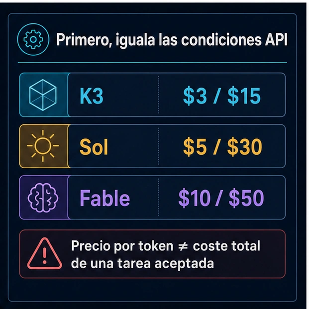 Precios directos de API para K3, Sol y Fable