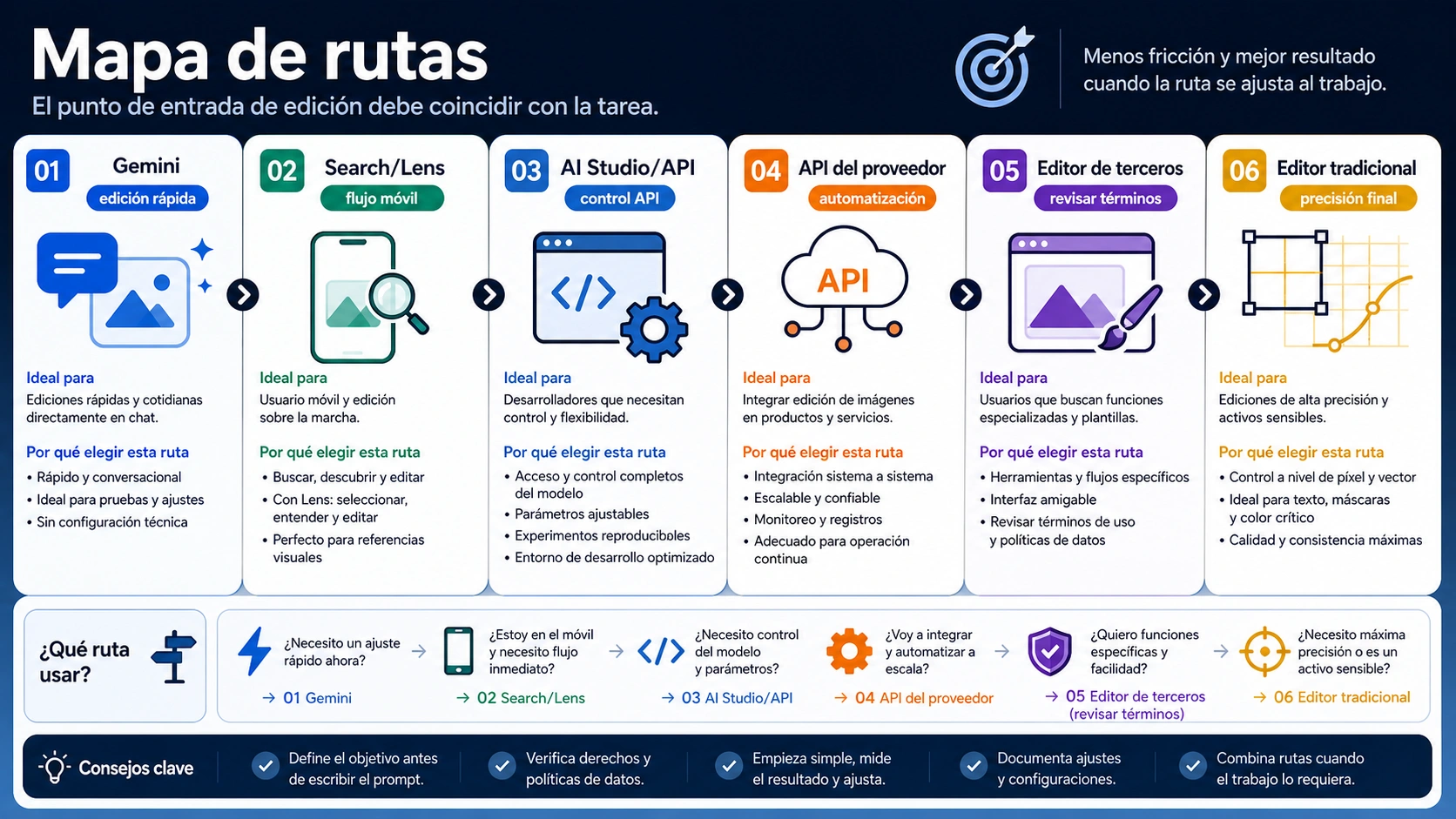 Mapa de rutas para edición con Nano Banana